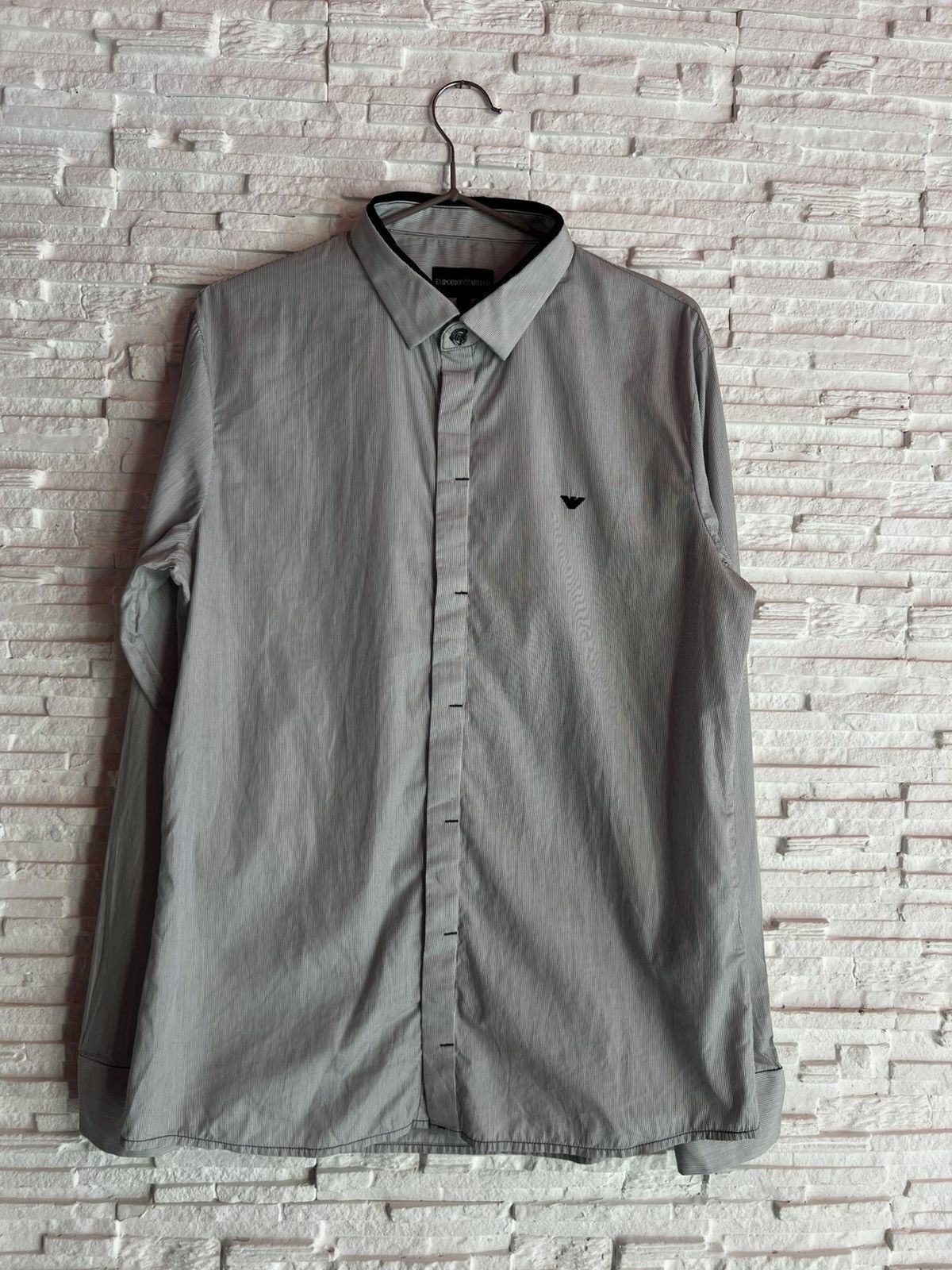 Emporio Armani Emporio Armani Striped Shirt – Size M Size US M / EU 48-50 / 2 - 2 Thumbnail