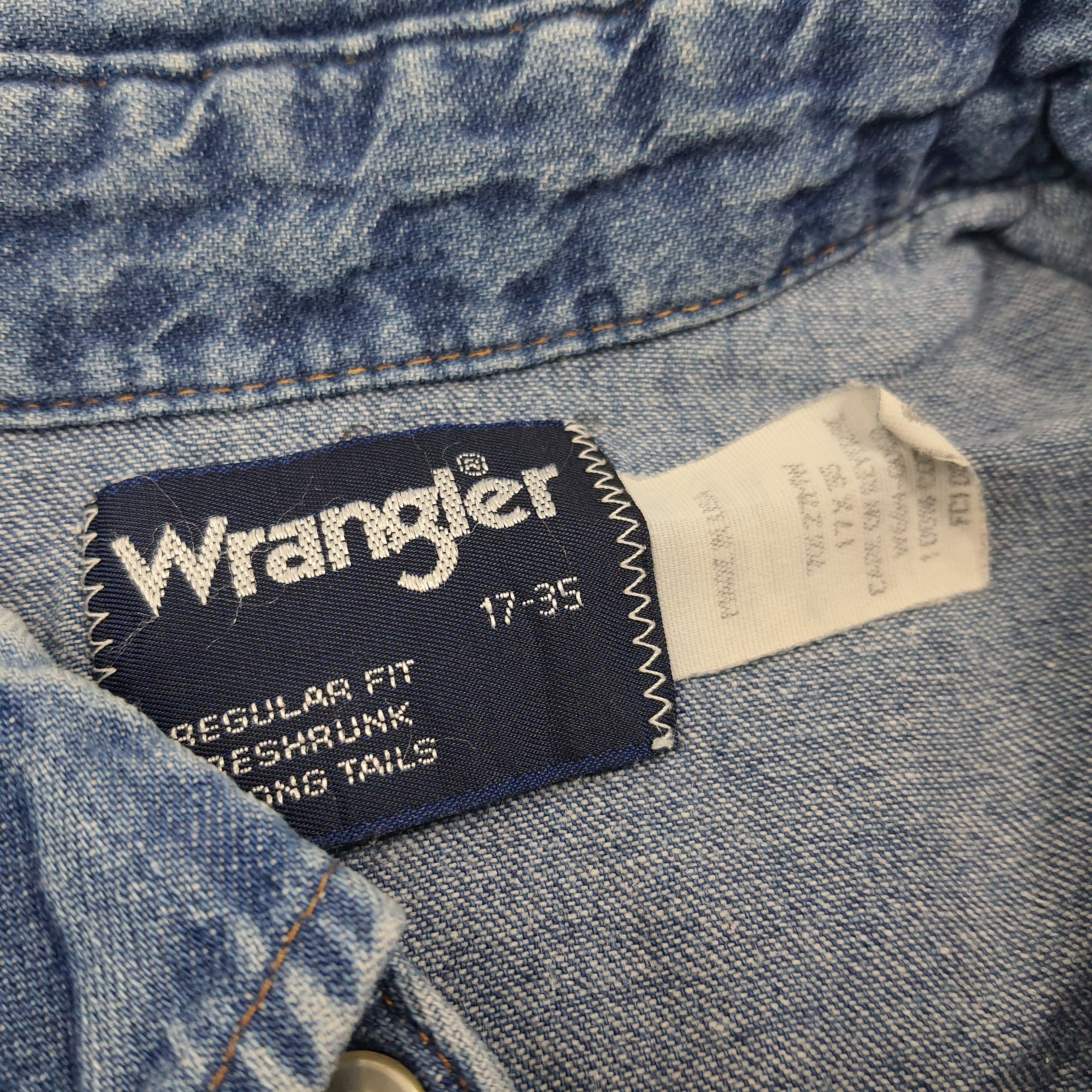 Vintage × Wrangler Vintage Wrangler American Brand Button Up Denim Shirt Size US L / EU 52-54 / 3 - 4 Thumbnail
