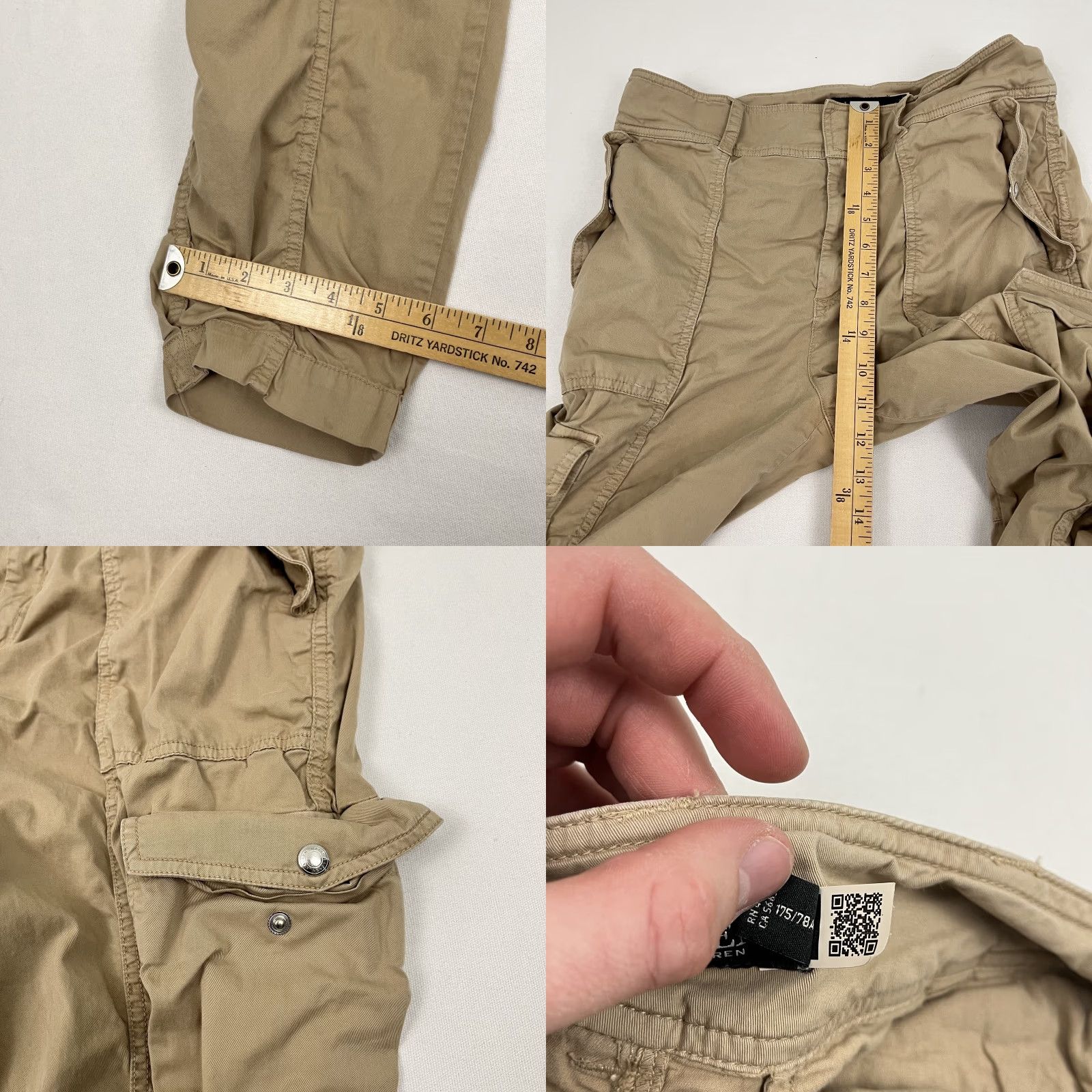 Ralph Lauren Lauren Ralph Lauren Pants Womens Sz 10 W31 L26 Micro Sanded Twill Cargo Brown Size 32" / US 10 / IT 46 - 8 Thumbnail