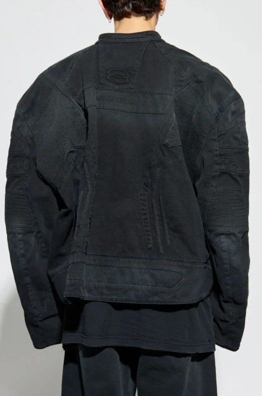 Balenciaga Balenciaga Unity logo racer jacket denim Sz1 Size US S / EU 44-46 / 1 - 5 Thumbnail