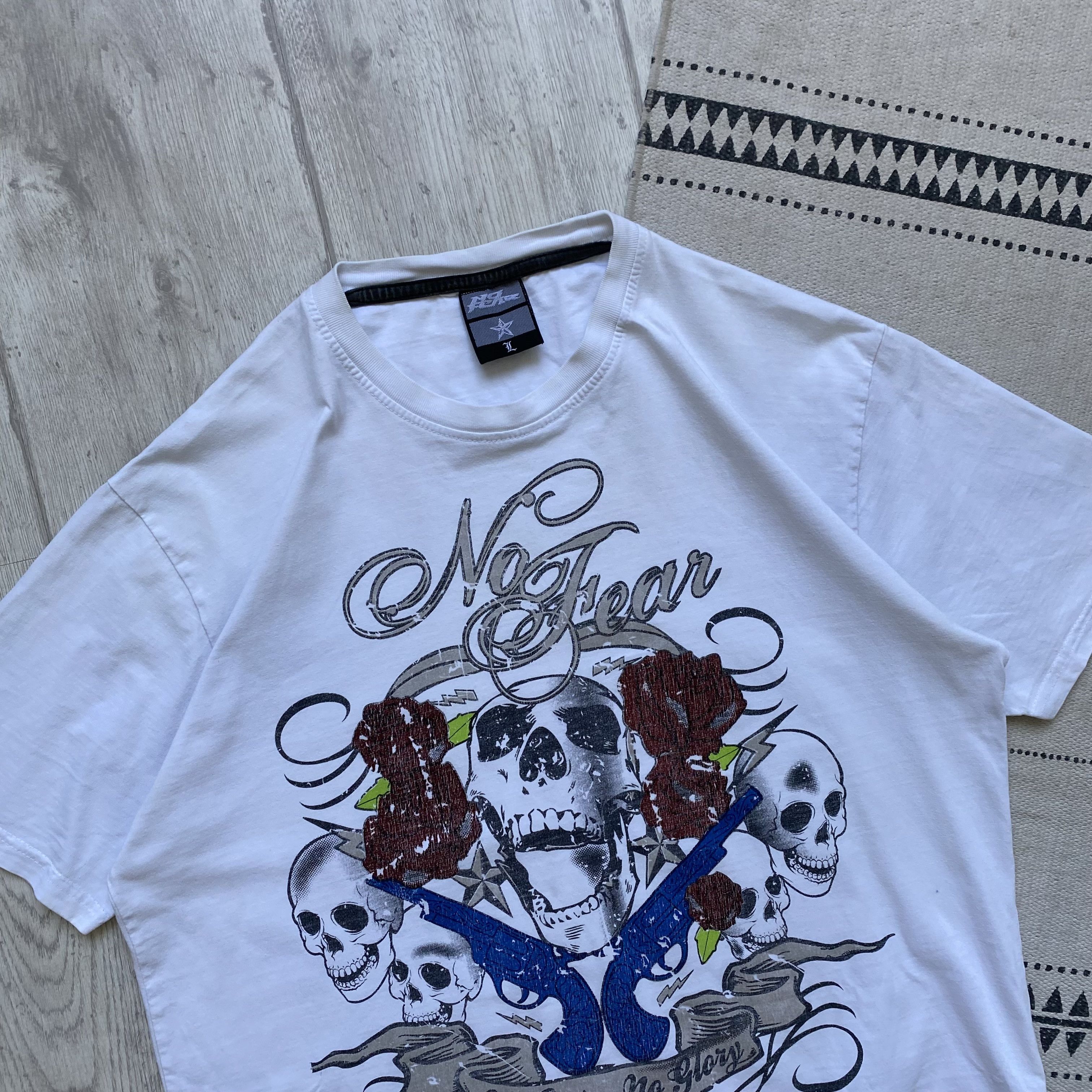 No Fear Vintage NO Fear tee big logo Y2K Topout Ed Hardy Affliction Size US M / EU 48-50 / 2 - 2 Thumbnail