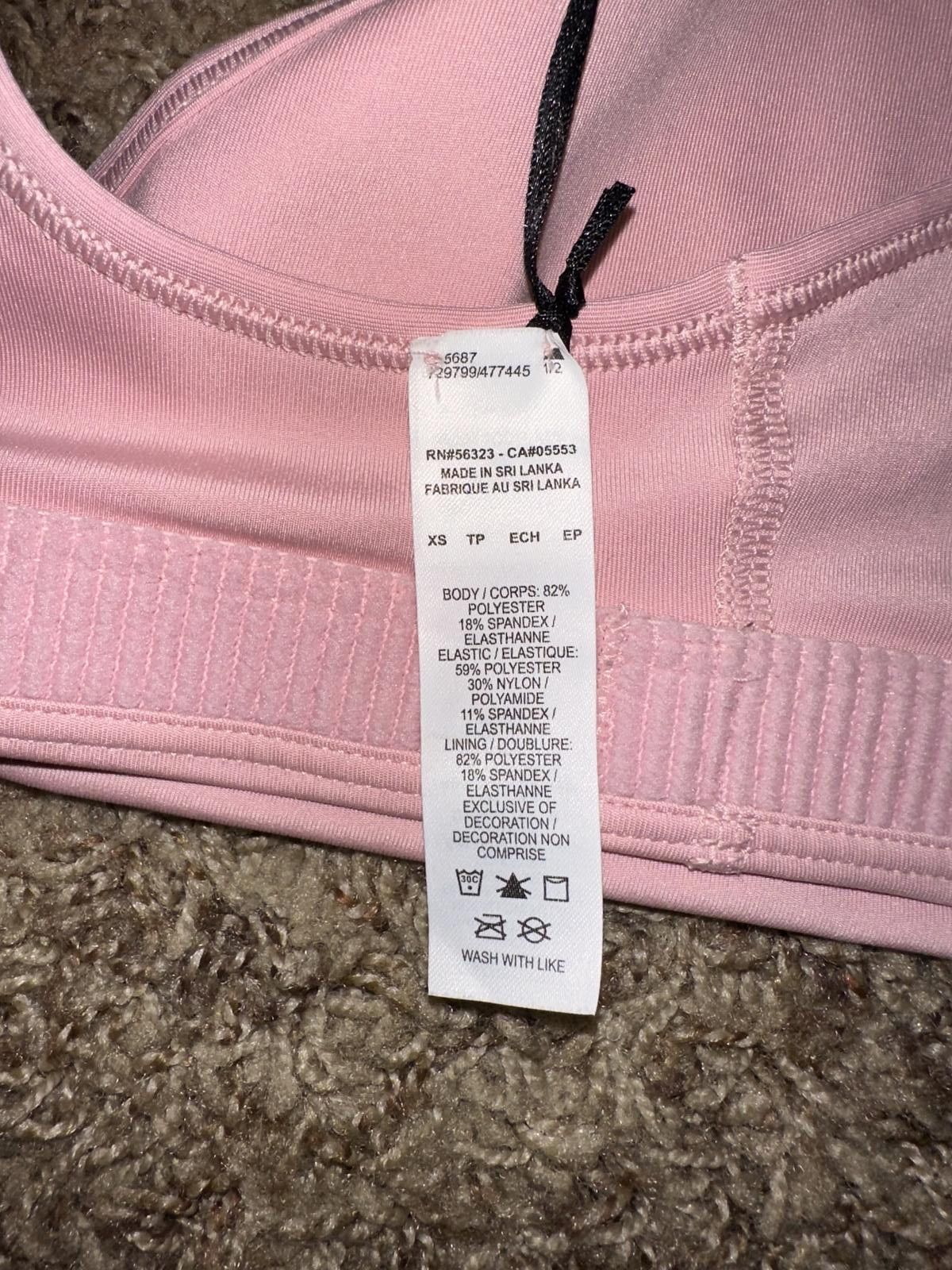 Nike Nike Pro Swoosh Pink Medium Support Bra Women's (Non PAD) Size ONE SIZE - 3 Thumbnail