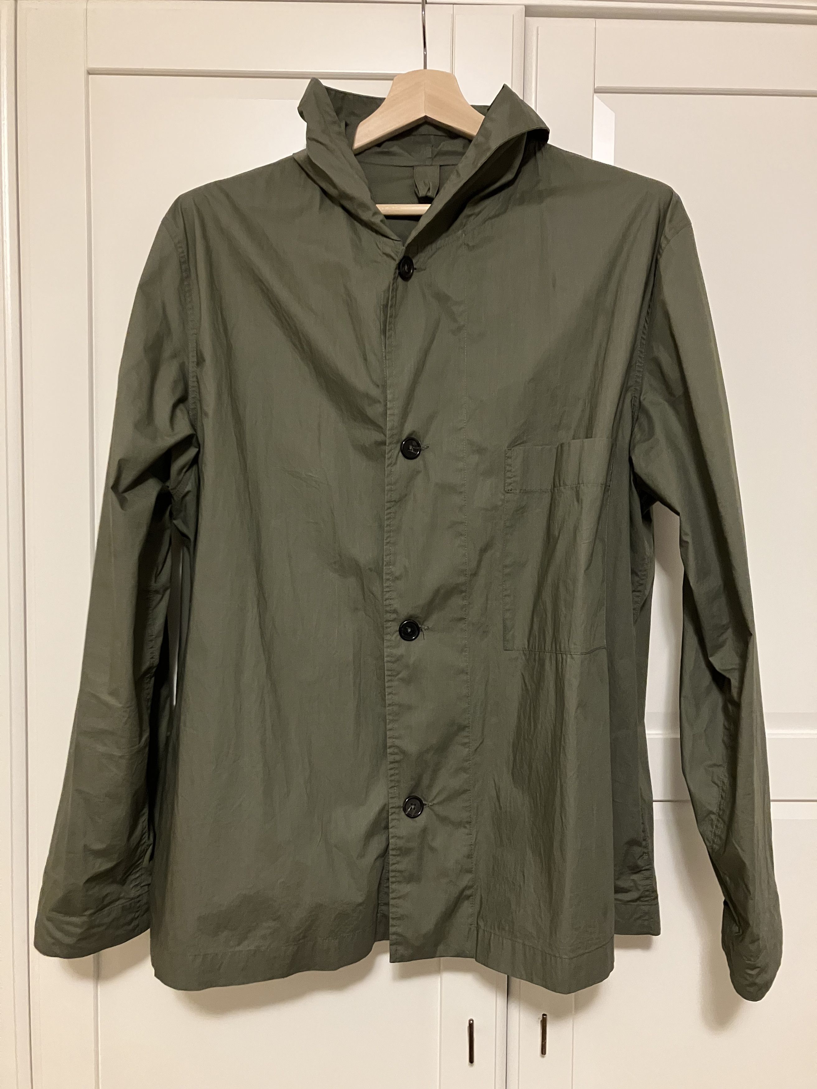 Margaret Howell LIGHTWEIGHT PARKA CRISP COTTON POPLIN LEAF / M  