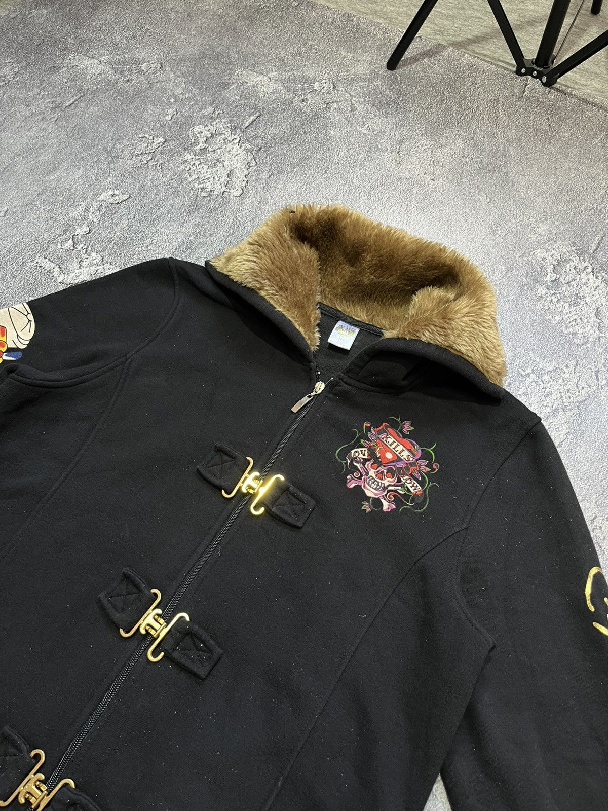 Ed Hardy Vintage Y2K Ed Hardy Zip Up Hoodie archiv , rare Size US XL / EU 56 / 4 - 2 Thumbnail