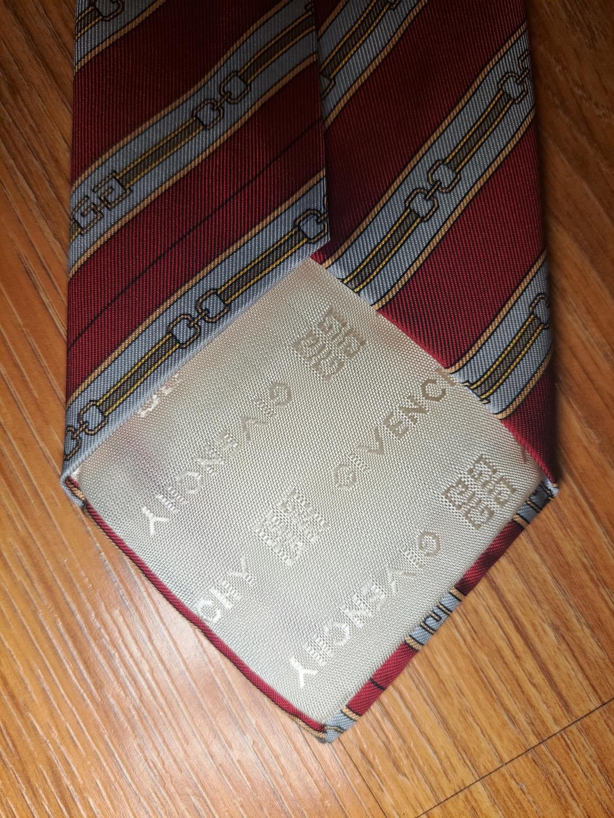 Givenchy Givenchy Monsieur Italian Silk Tie Red Multicolor Striped Size ONE SIZE - 4 Thumbnail