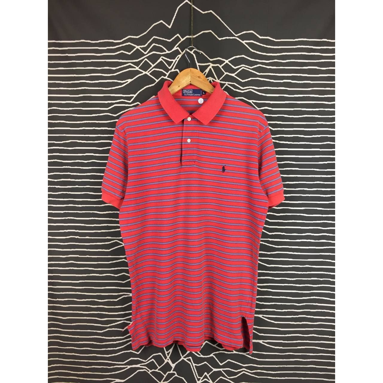Polo Ralph Lauren × Vintage Vtg Polo Ralph Lauren Iconic Pony Logo Striped Polo Tee Size US L / EU 52-54 / 3 - 2 Thumbnail