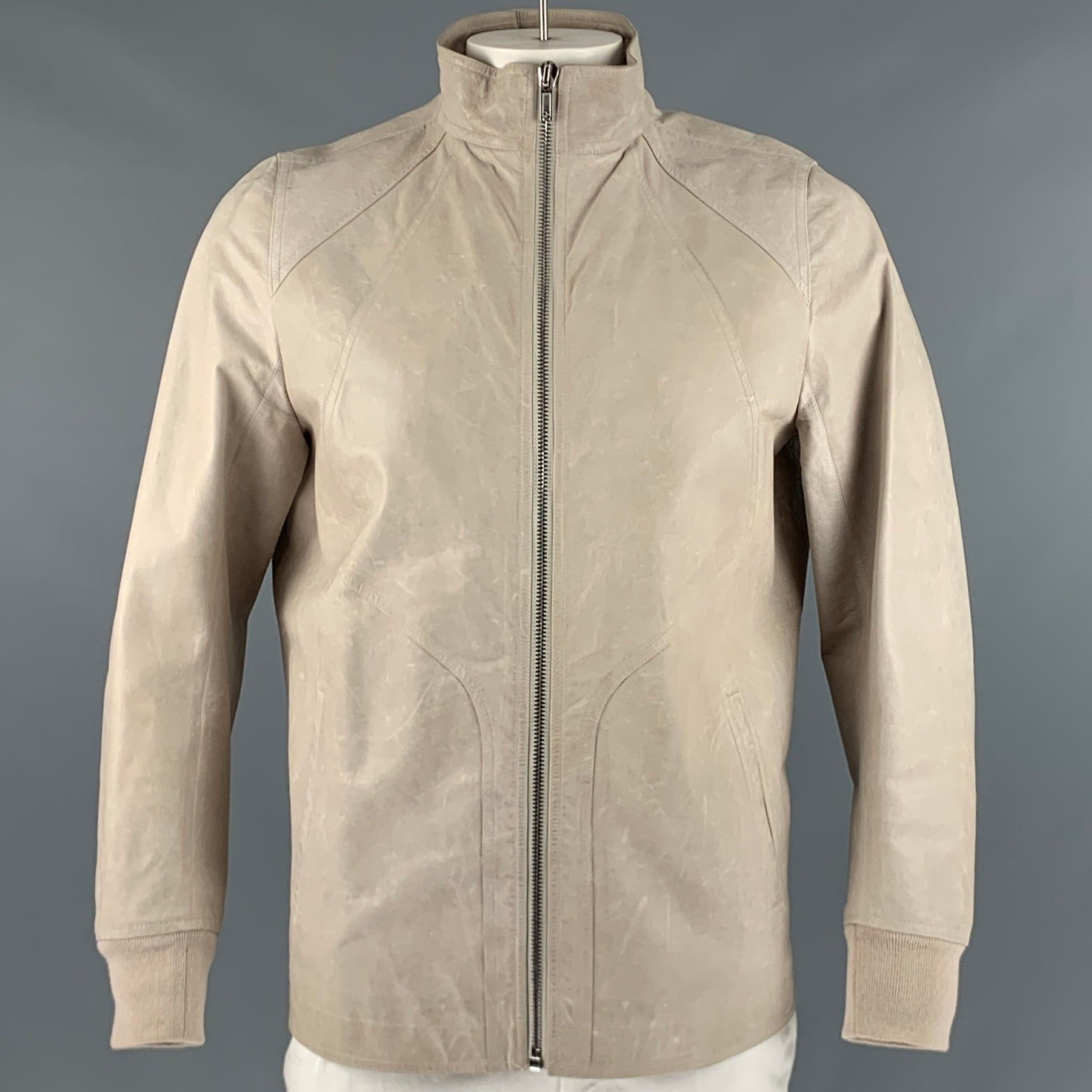 Rick Owens Grey Leather Zip Up Jacket Size US L / EU 52-54 / 3 - 1 Preview