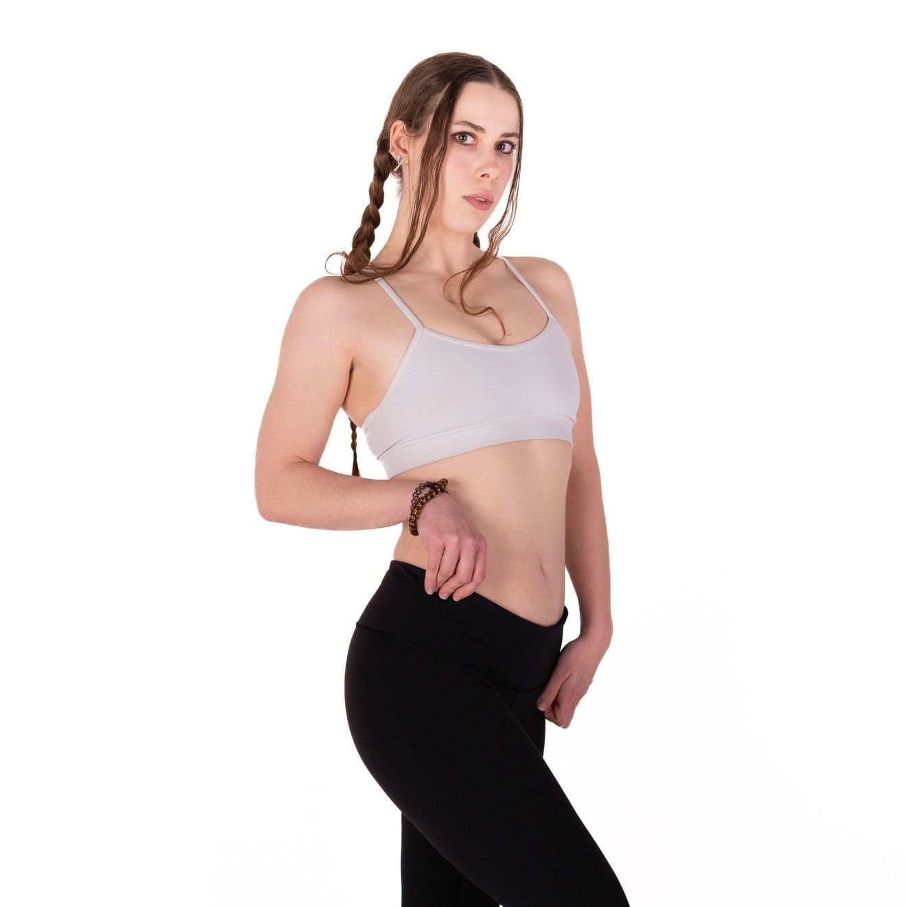 Lululemon Lululemon Flow Y White Sports Bra Light With Mesh Insert Size ONE SIZE - 5 Thumbnail