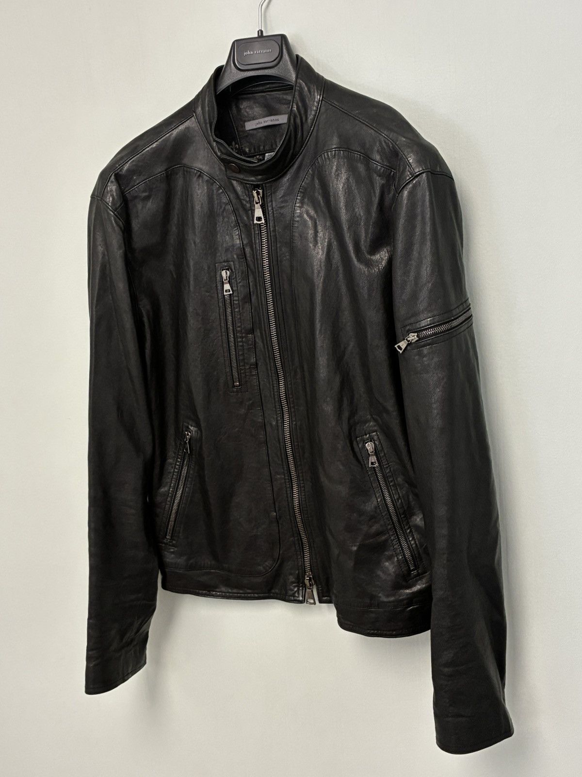 John Varvatos Lambskin Leather Moto Jacket EU 54 USA 44 Size US L / EU 52-54 / 3 - 10 Thumbnail