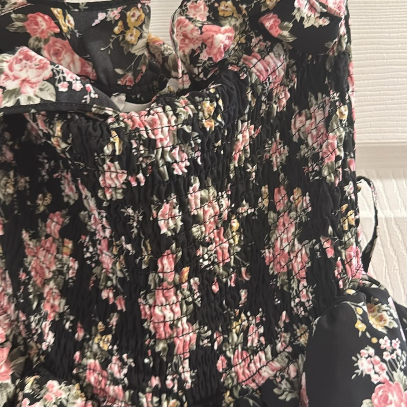 Designer Pink and White Off-Shoulder Ruffled Maxi Dress Size S / US 4 / IT 40 - 7 Thumbnail