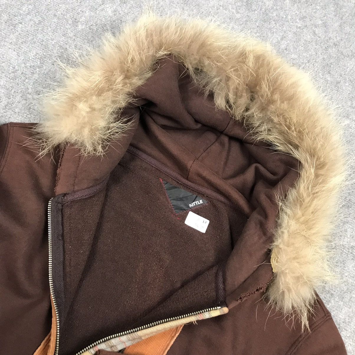Designer × Japanese Brand × Tornado Mart KITTLT PATCHWORK STYLE FUR HOODIES RARE JACKET Size US M / EU 48-50 / 2 - 10 Thumbnail