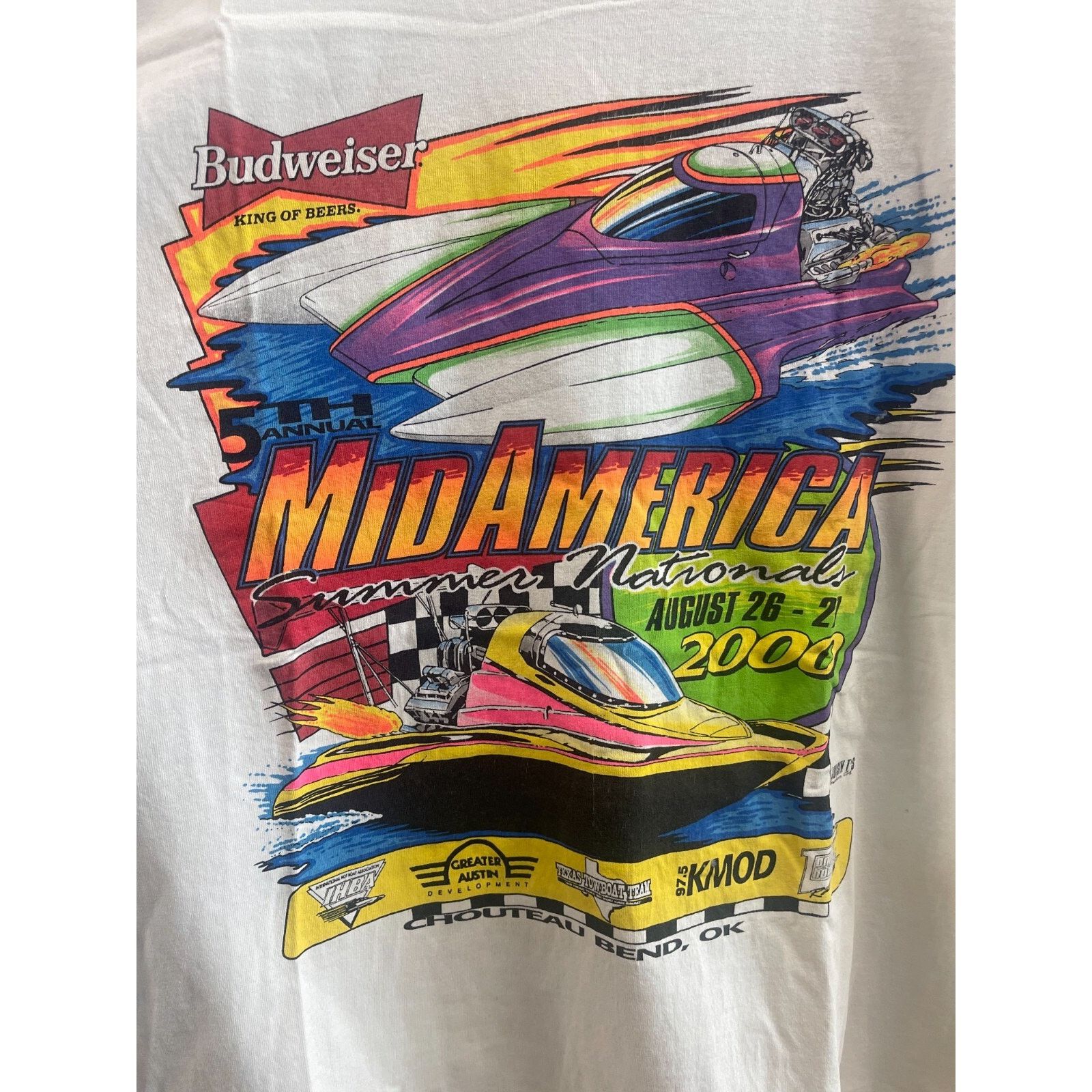 Hanes VTG 2000 MIDAMERICA SUMMER NATIONALS BUDWEISDER BOAT RACE XL Size US XL / EU 56 / 4 - 2 Thumbnail