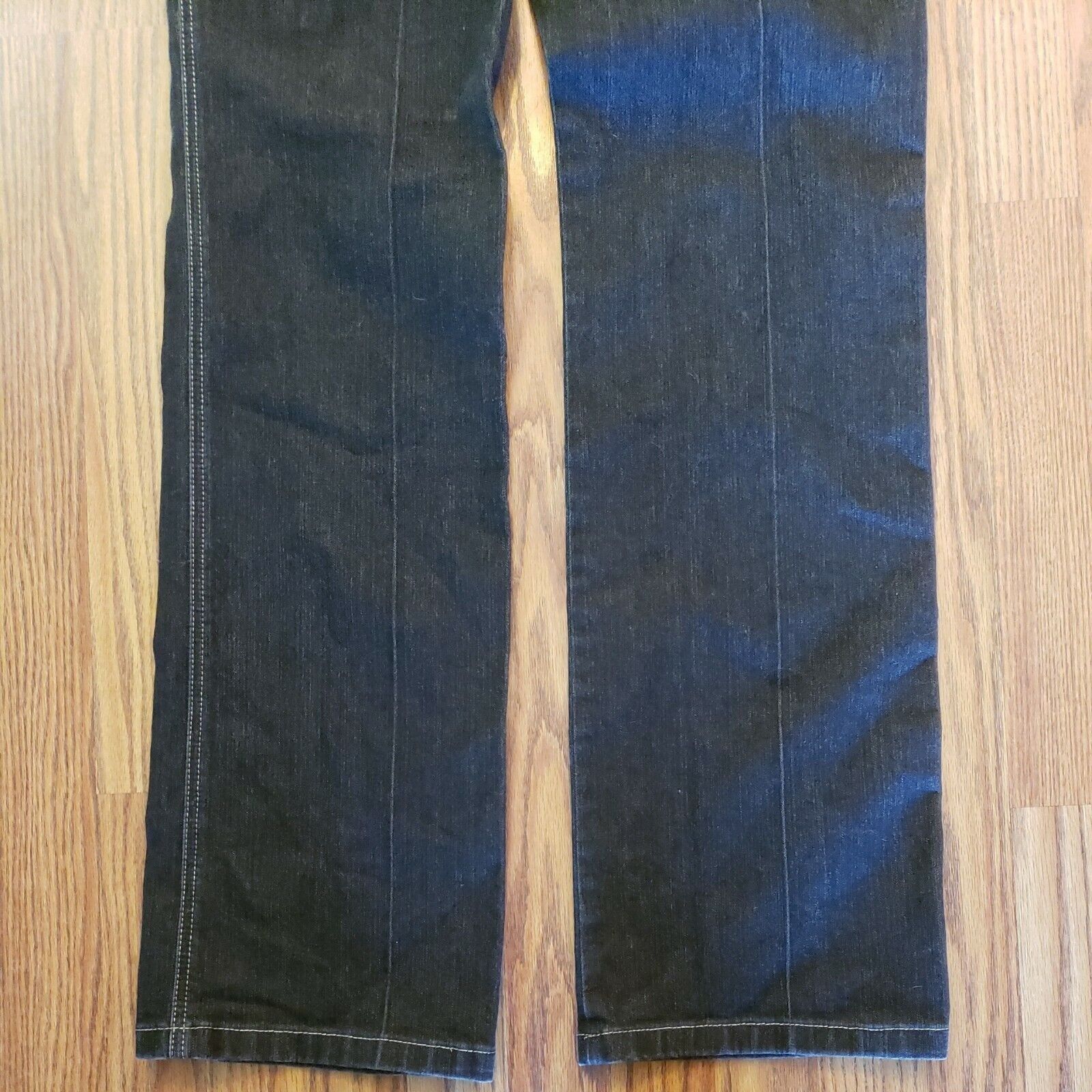 Escada Escada Jeans Womens 10 Italy 40 Black Gold Stitch Straight L Size 27" / US 4 / IT 40 - 8 Thumbnail