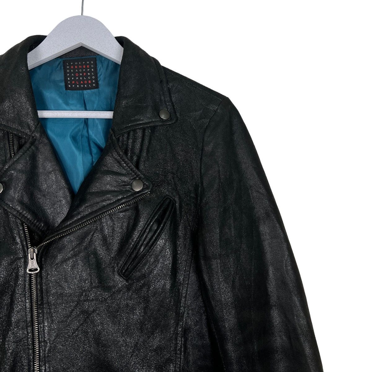 Issey Miyake 🔥 SENSE OF PLACE GOAT HIDE LEATHER MOTO JACKET Size US S / EU 44-46 / 1 - 6 Thumbnail