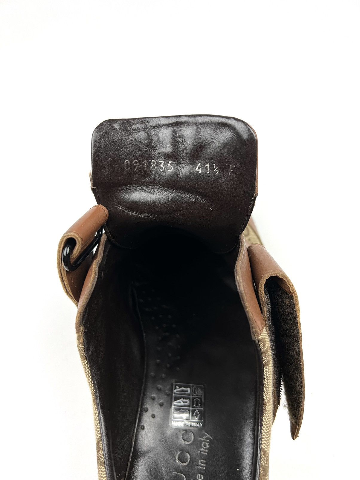 Gucci GUCCI Sneakers Leather Low Top Shoes Straps GG Monogram Men Size US 8 / EU 41 - 21 Thumbnail