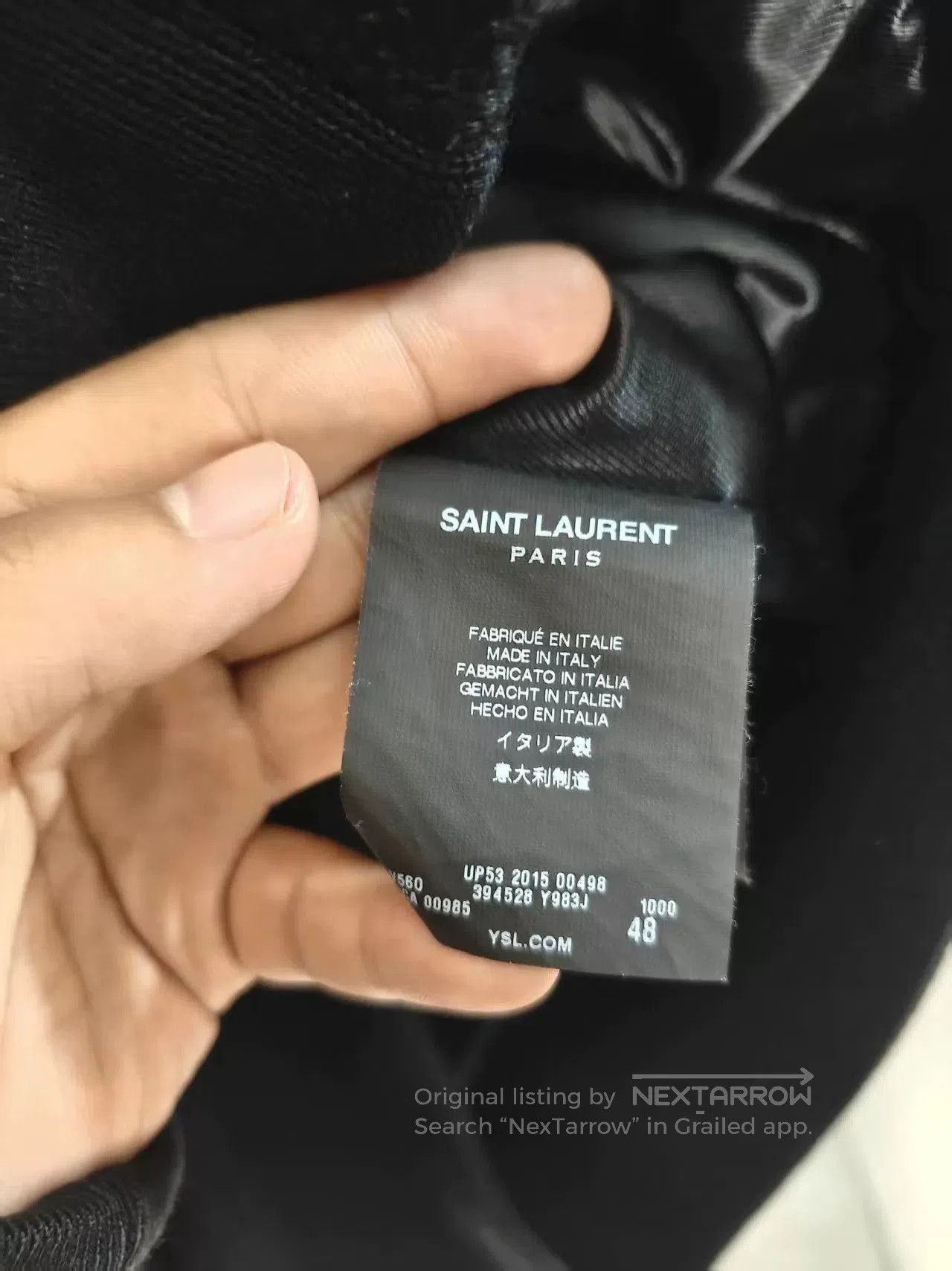 Saint Laurent Paris Saint Laurent Black Zip Jacket. Size US M / EU 48-50 / 2 - 4 Thumbnail