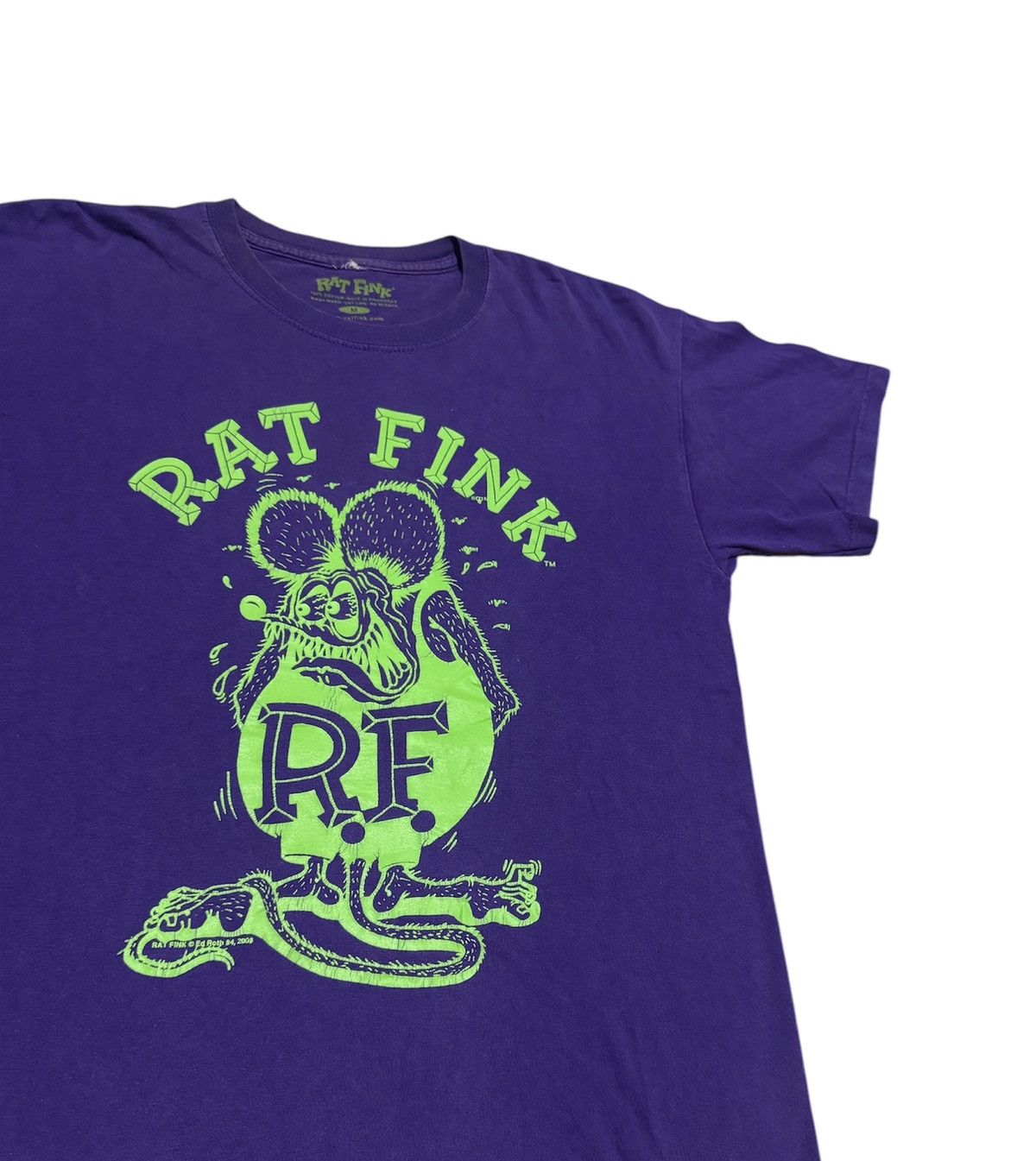 Band Tees × Vintage Vtg Y2K Rat Fink Big Printed Iconic Logo Spell Out Shirt Size US M / EU 48-50 / 2 - 1 Thumbnail