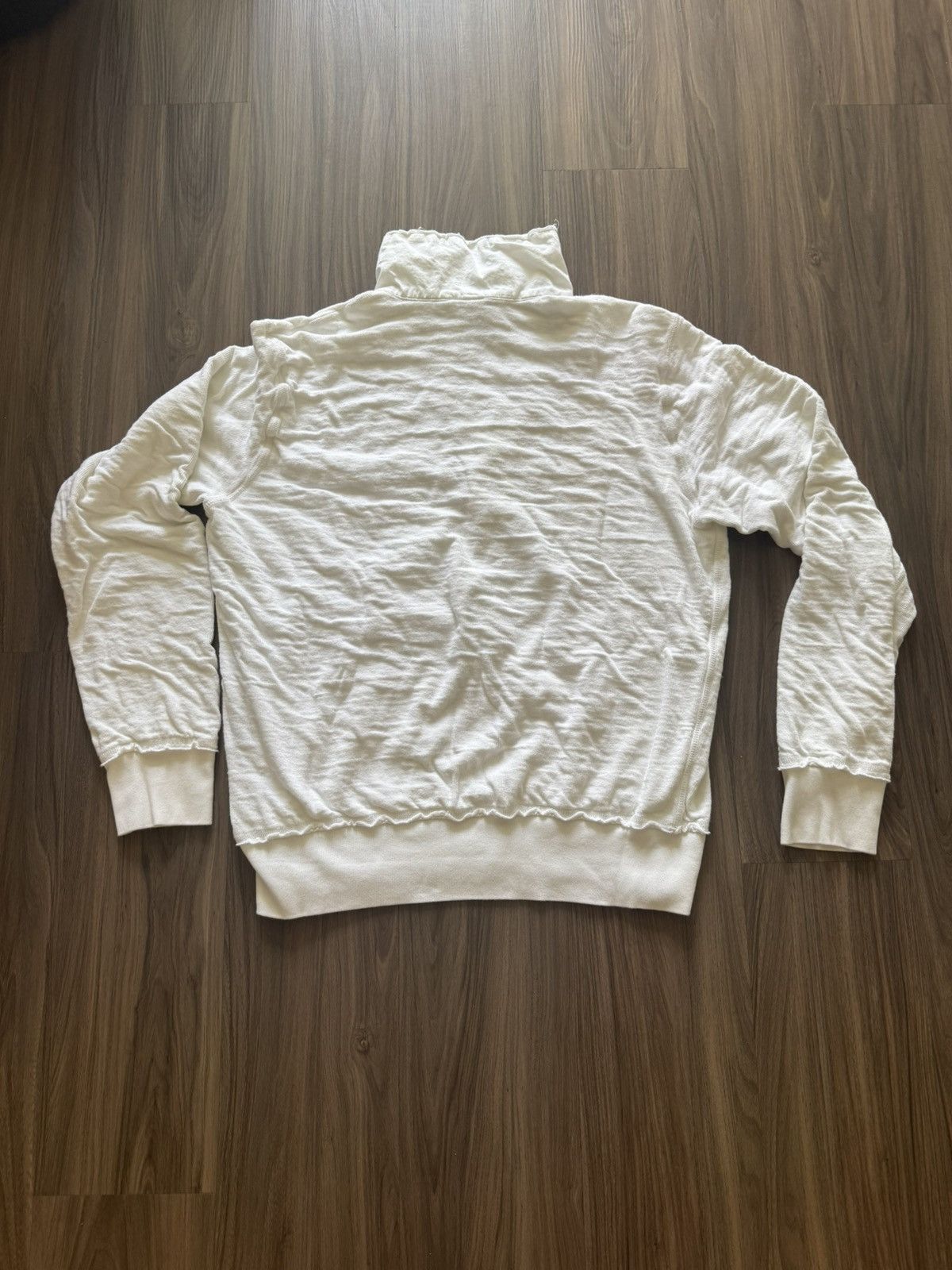 Diesel Diesel Pullover Sweatshirt Mens XXL White Distressed Graphic Size US XXL / EU 58 / 5 - 5 Thumbnail