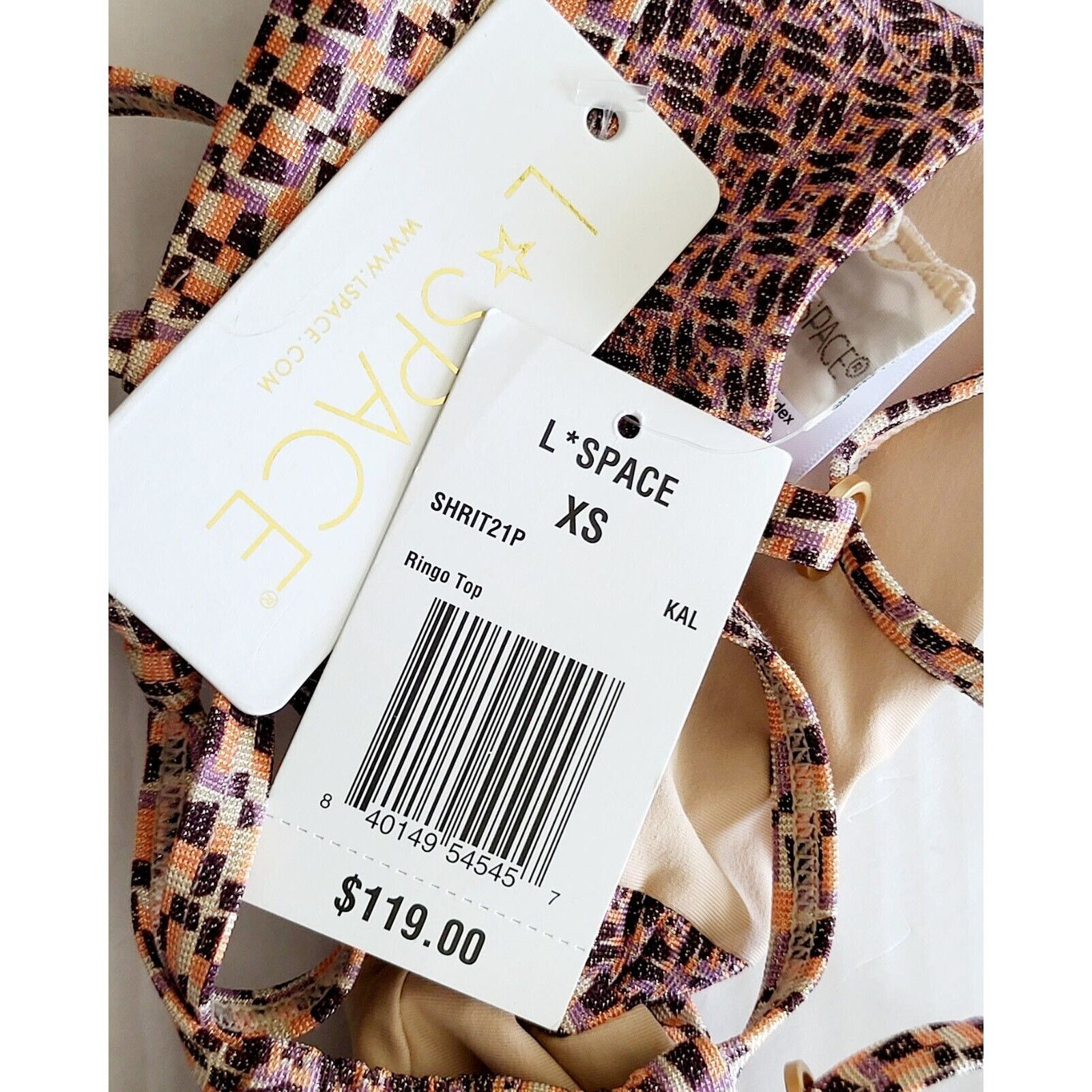 Other NWT L*SPACE Shimmer Kaleidoscope Eyes Ringo Bikini Top XS Size ONE SIZE - 2 Thumbnail