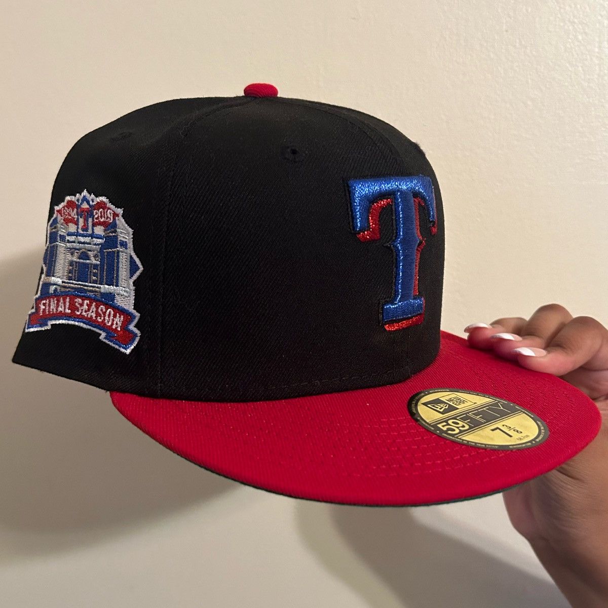 image of Mlb x New Era Texas Rangers 3/8 in Black, Men's