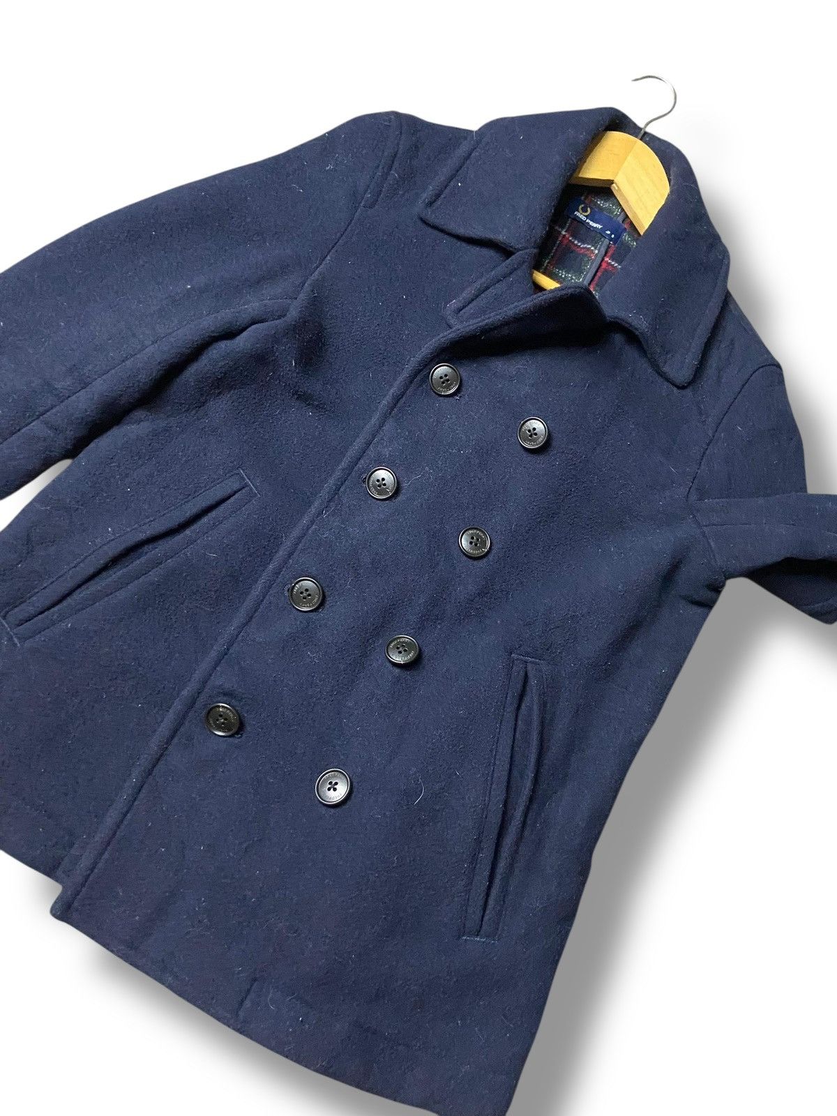 Fred Perry Fred Perry Double Breasted Wool Peacoat (166) Size US S / EU 44-46 / 1 - 6 Thumbnail
