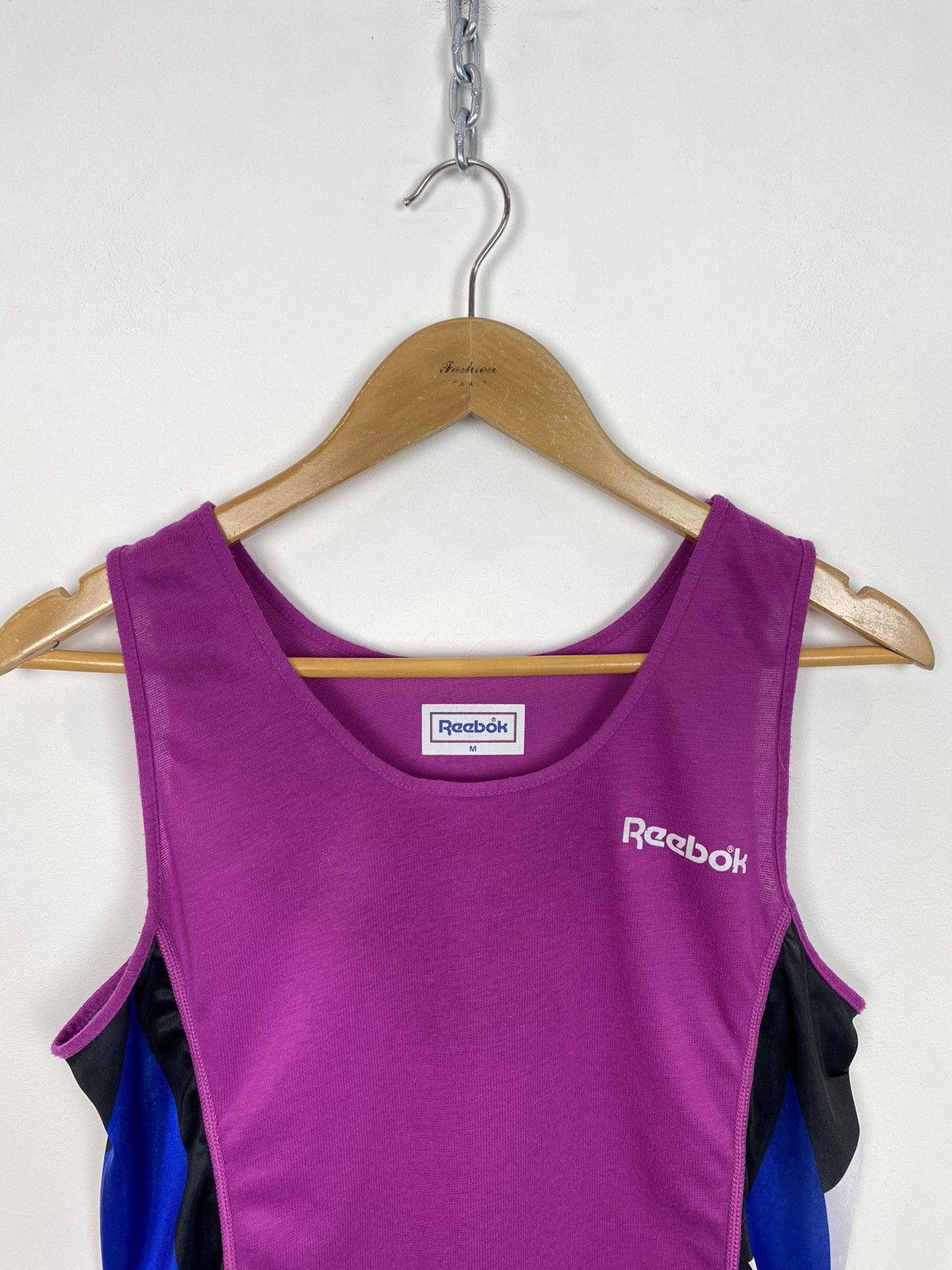 Reebok Vintage 90s Reebok Purple Tank Top Sleeveless Shirt Sports Size US M / EU 48-50 / 2 - 2 Thumbnail