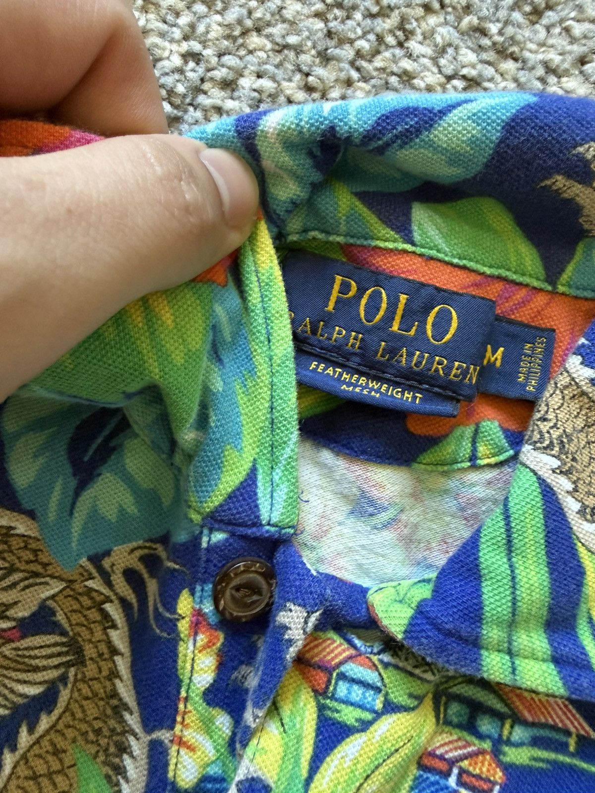 Polo Ralph Lauren Polo Ralph Lauren Hawaiian Dragon Print Polo Shirt Size US M / EU 48-50 / 2 - 3 Thumbnail