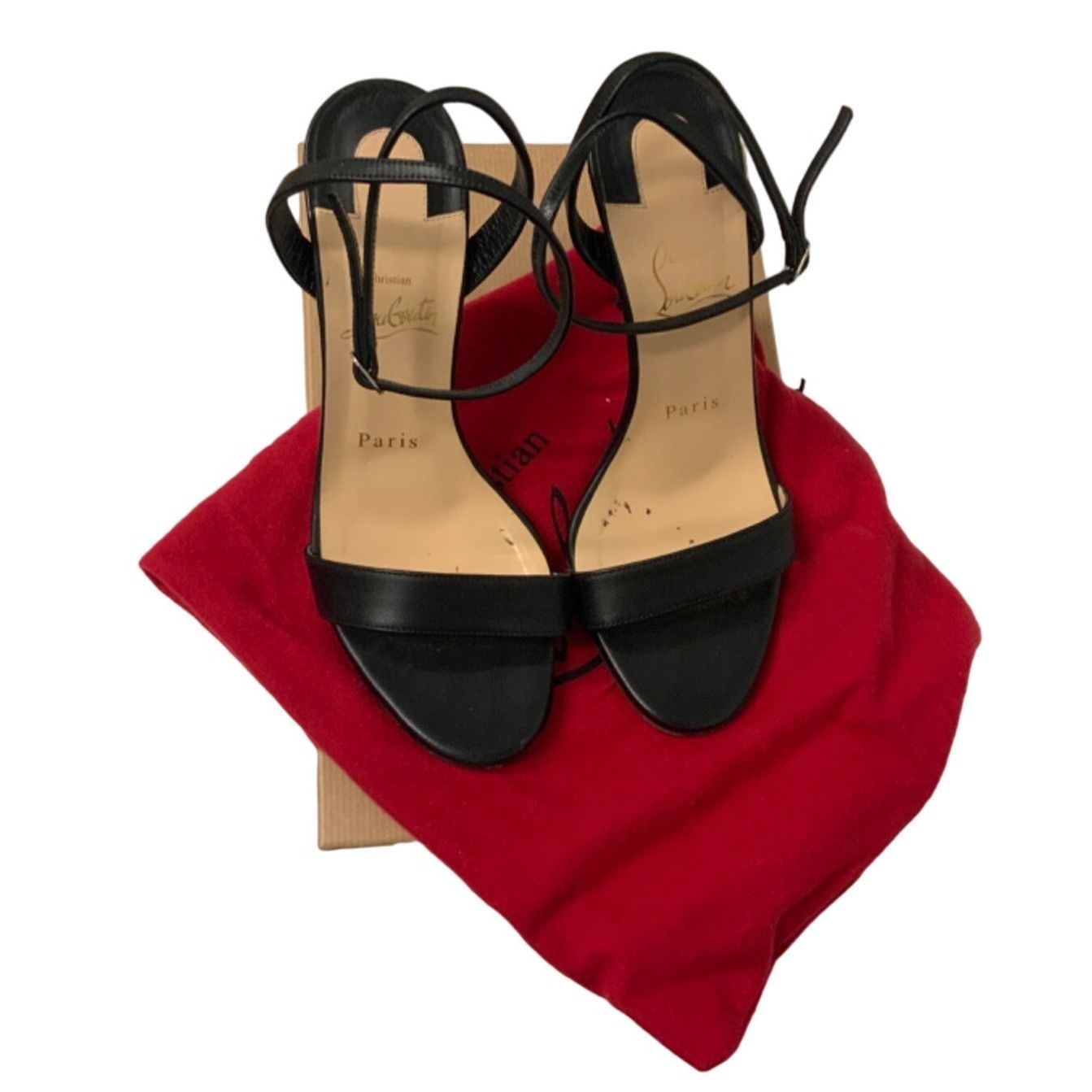 Christian Louboutin Loubigirl Ankle-Strap Red Sole Sandals
