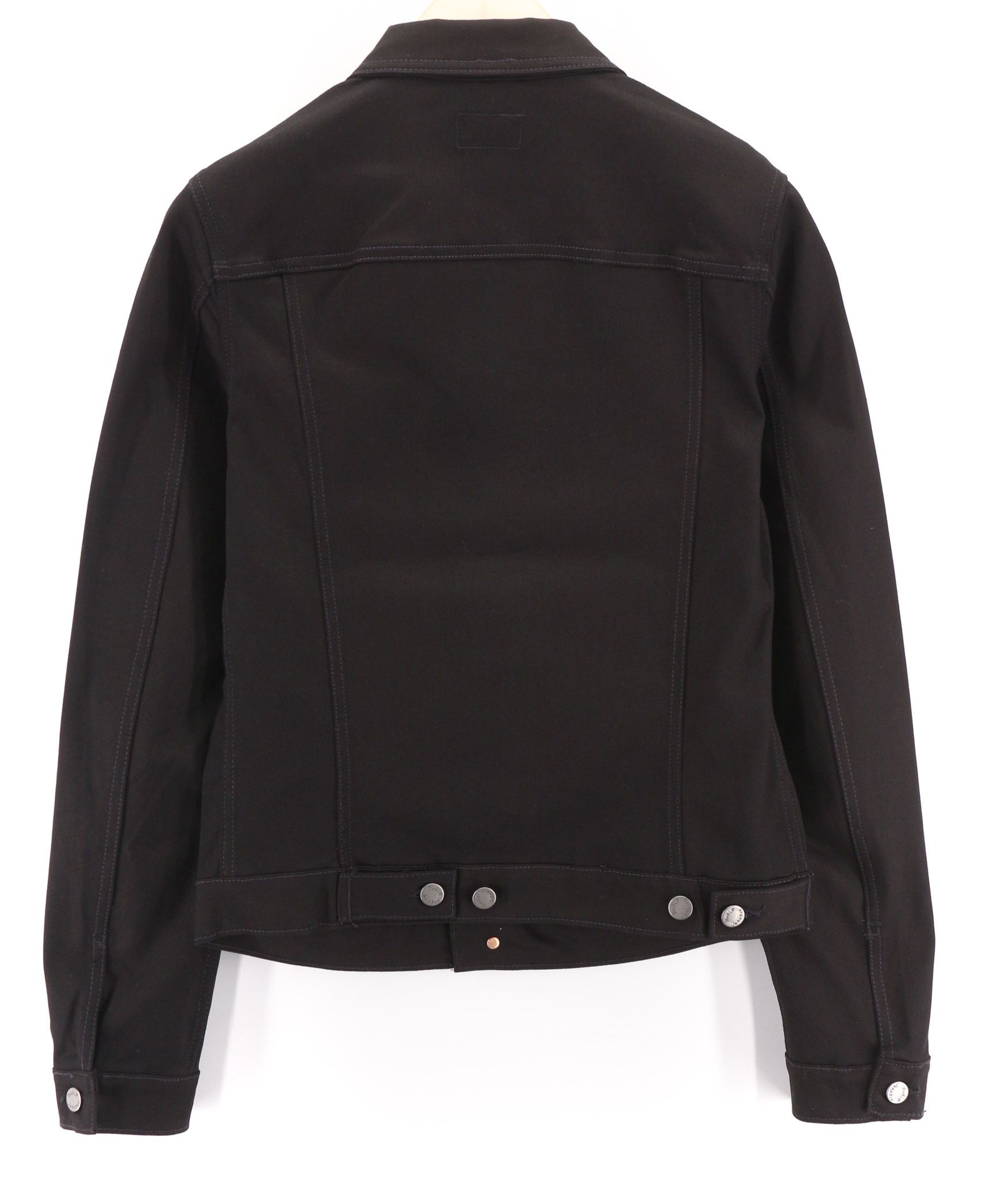 Nudie Jeans S Black Denim Polo Neck Logo Jacket 80376 Size US S / EU 44-46 / 1 - 2 Thumbnail