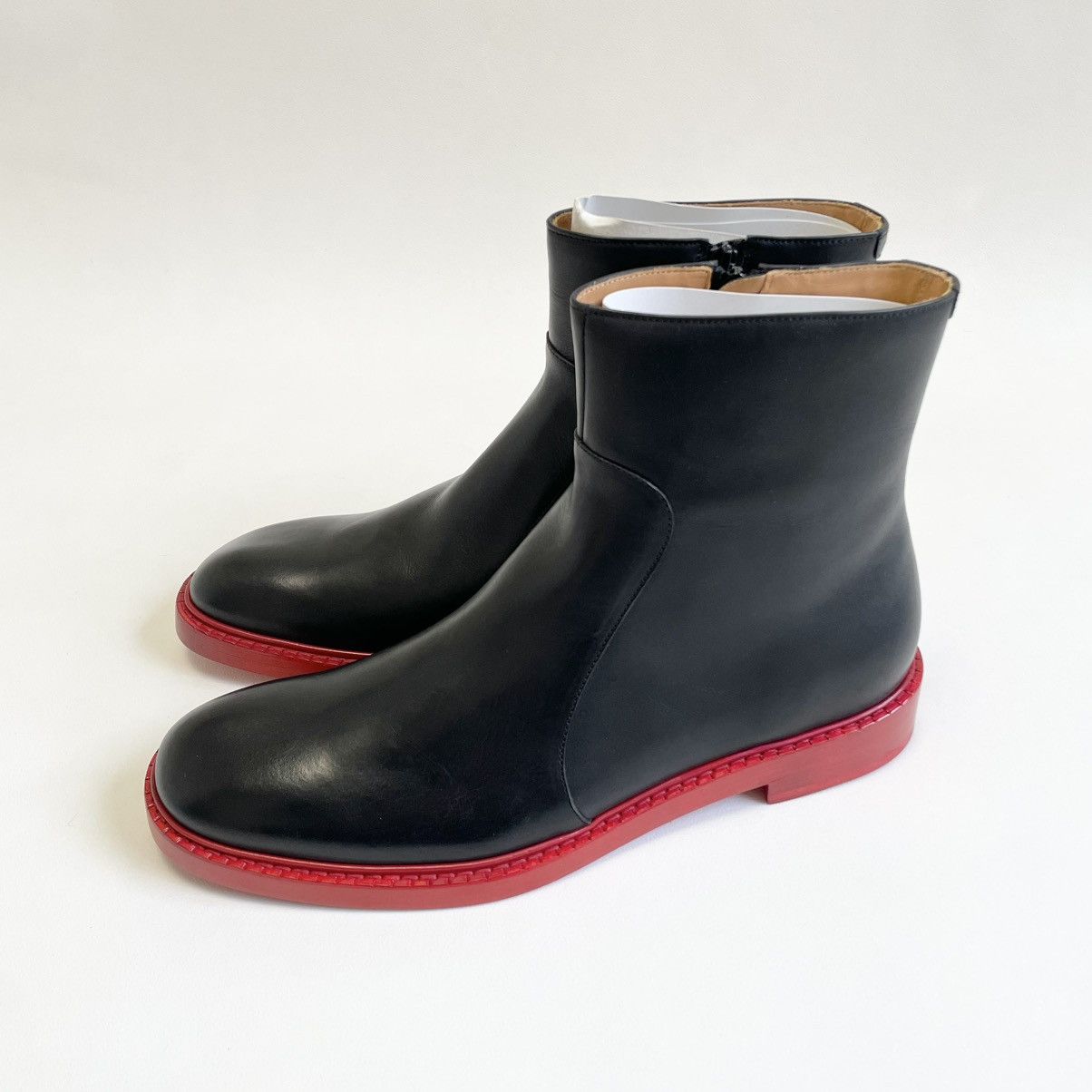 Maison Margiela A/W 16 ‘Painted Red Sole’ Black Boots Size US 13 / EU 46 - 4 Thumbnail