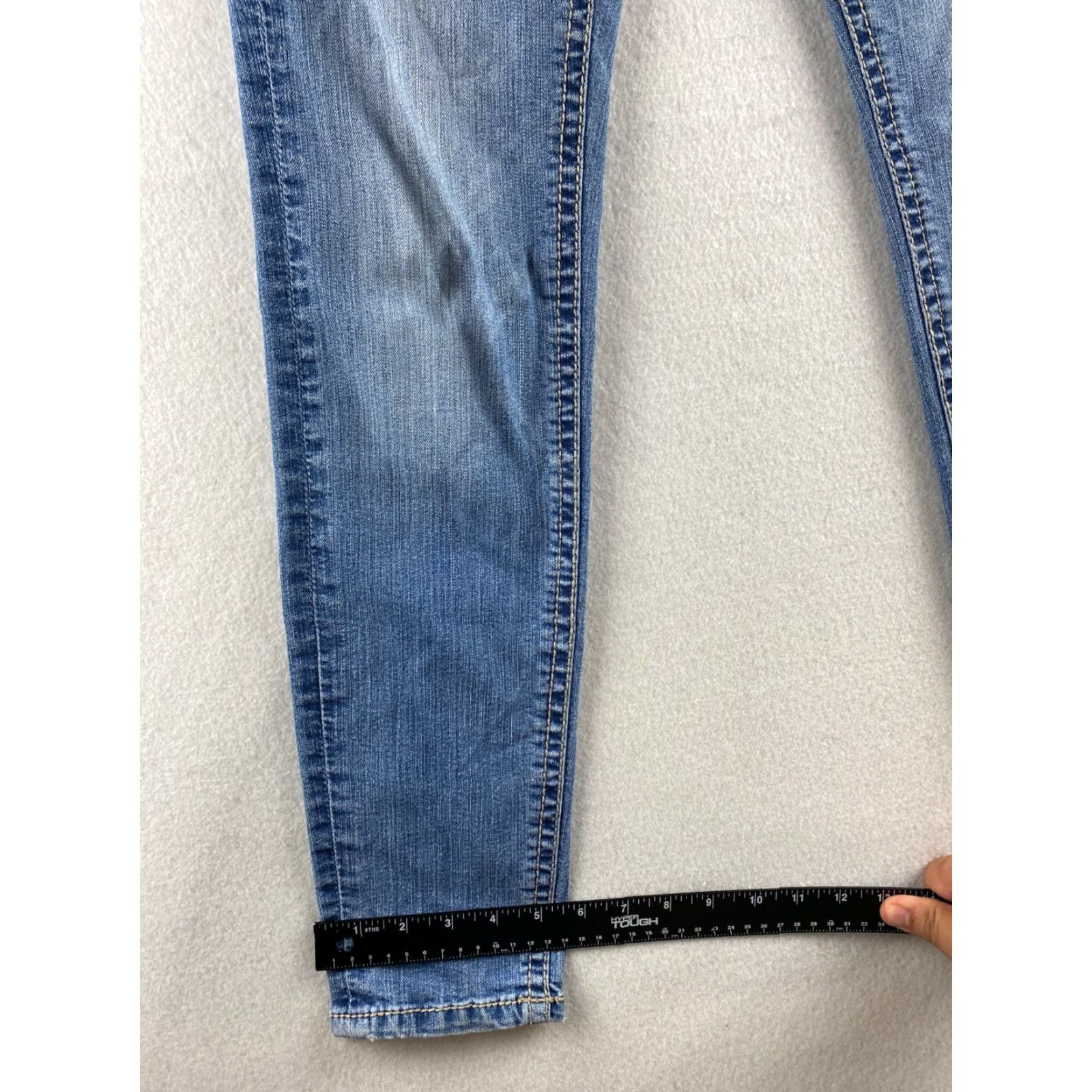 Vintage Seven7 Womens Jeans Jegging Distressed Denim 28 Blue Embroidered 5-Pocket Stretch Denim Jeans Women Regular Size 28 Size 28" / US 6 / IT 42 - 6 Thumbnail