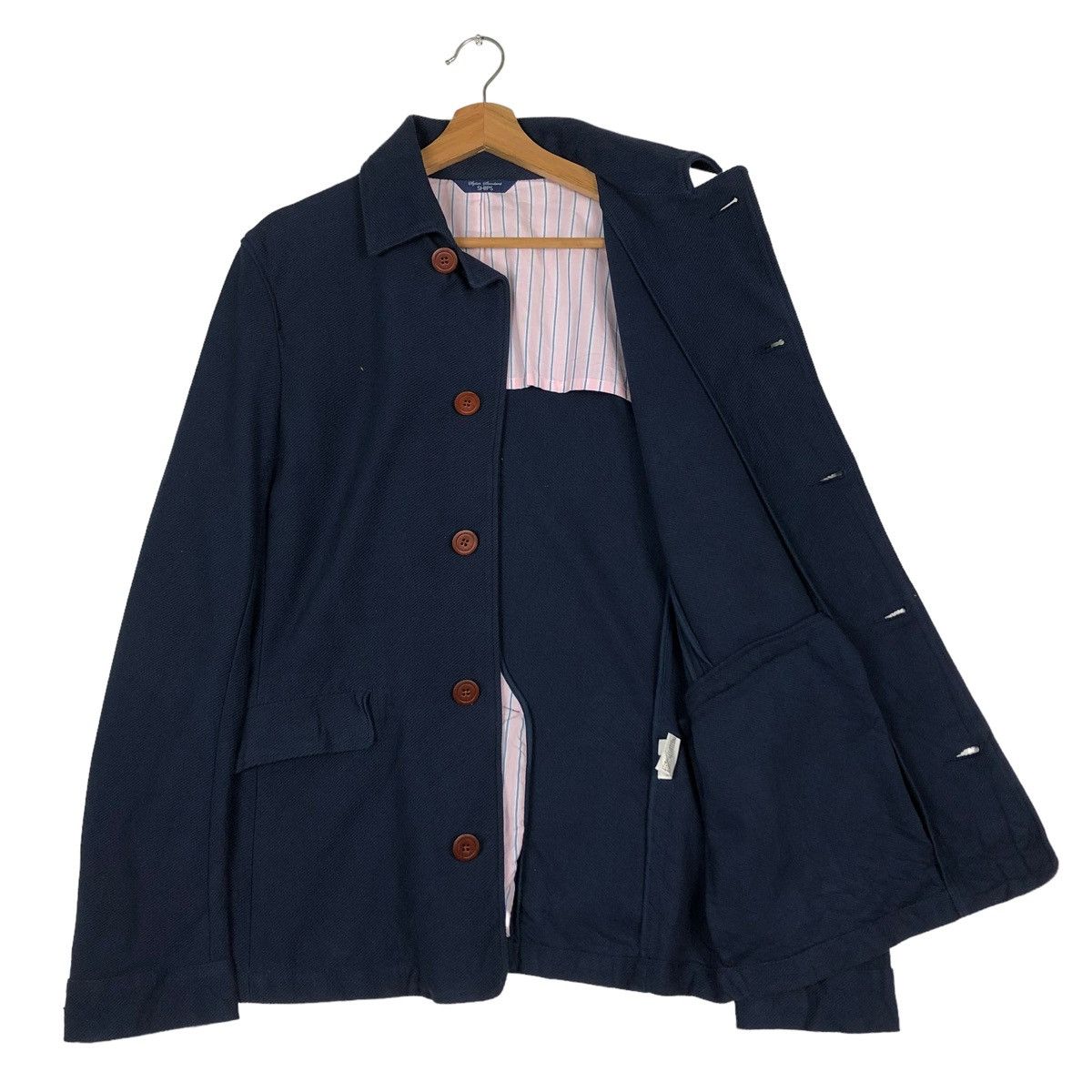 Japanese Brand 🔥VINTAGE CHORE JACKET BUTTON STRIPED LINING SHIPS JAPAN Size US XL / EU 56 / 4 - 11 Thumbnail