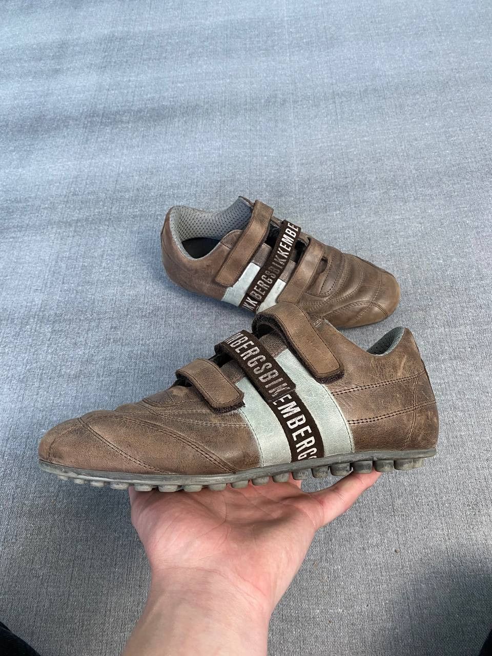 Vintage Dirk Bikkembergs Trainers Brown Leather Shoes, Women's (Size 7.5)