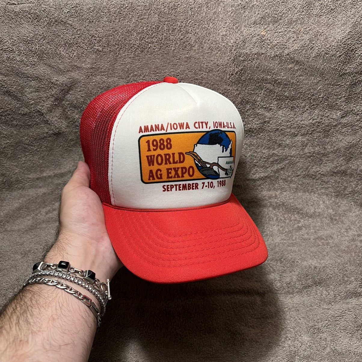Vintage Vintage 80s Ag Expo Mesh Trucker Hat Snapback Iowa City USA Size ONE SIZE - 1 Thumbnail