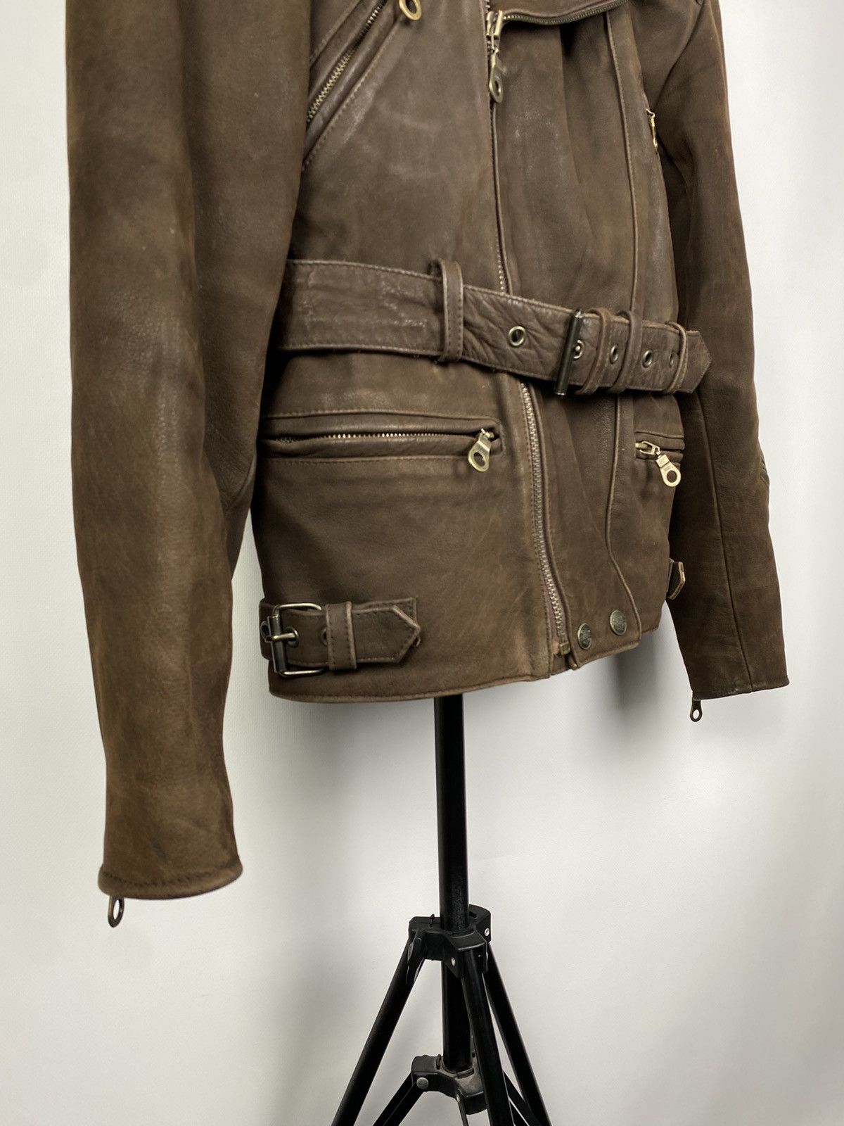 Leather × Vintage Vintage Genuine Leather MOTO Bomber Jacket Rock Punk Size US S / EU 44-46 / 1 - 4 Thumbnail