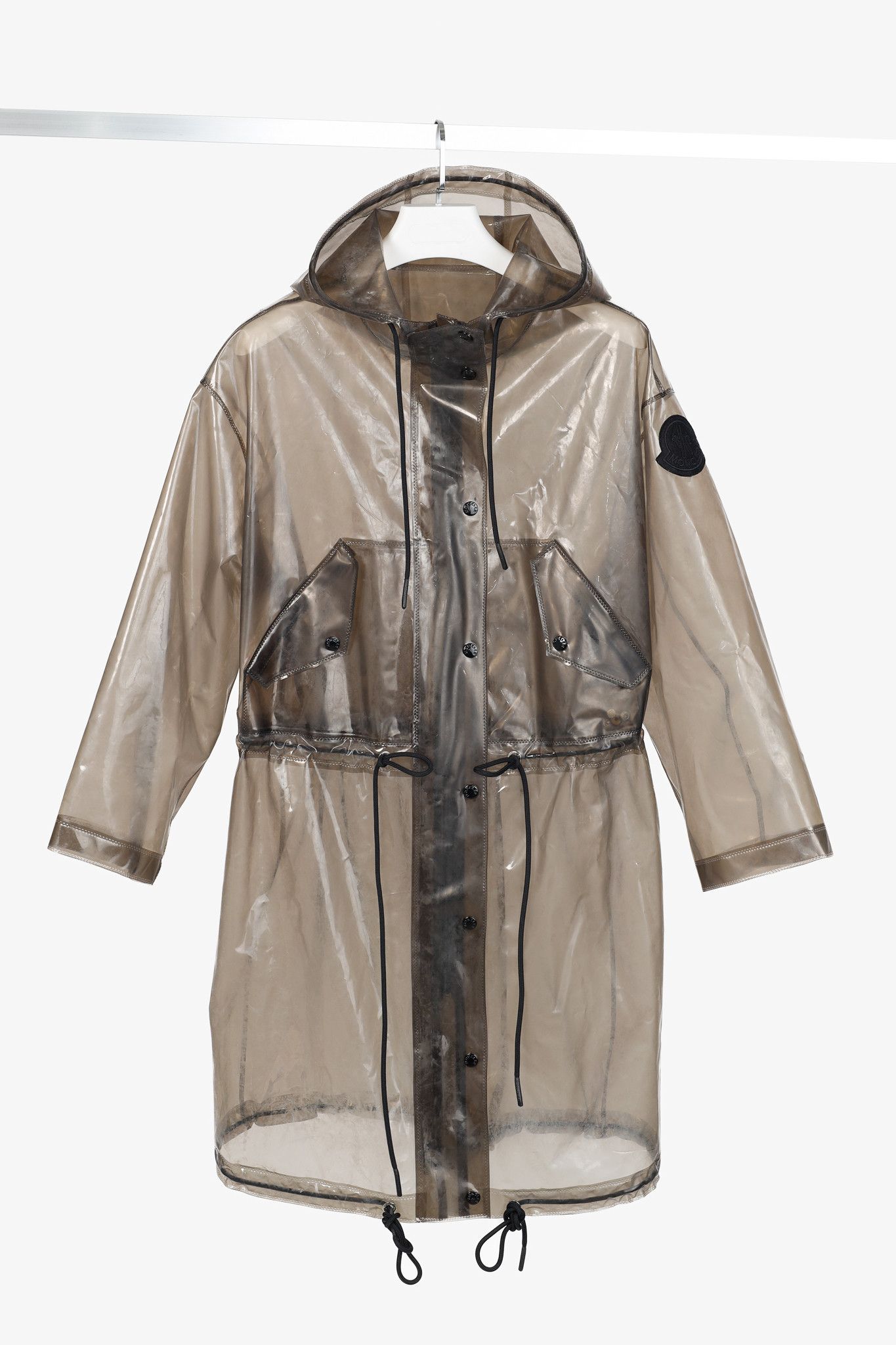 Moncler Moncler Acajou Black PVC Long Parka Size S / US 4 / IT 40 - 1 Thumbnail