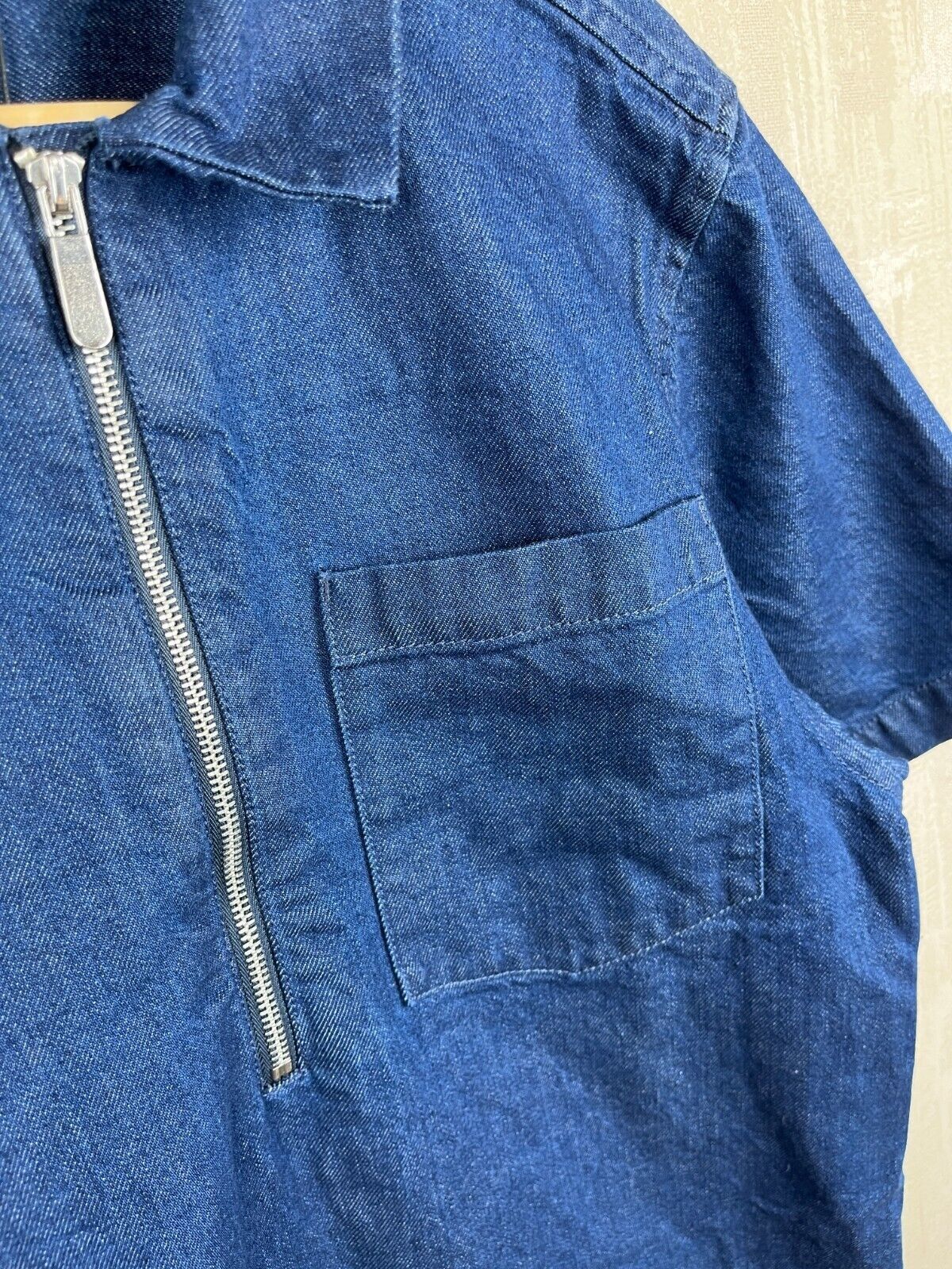 Other Just Junkies Reggie Half Zip Indigo Denim Short Sleeve Shirt Size US S / EU 44-46 / 1 - 4 Thumbnail