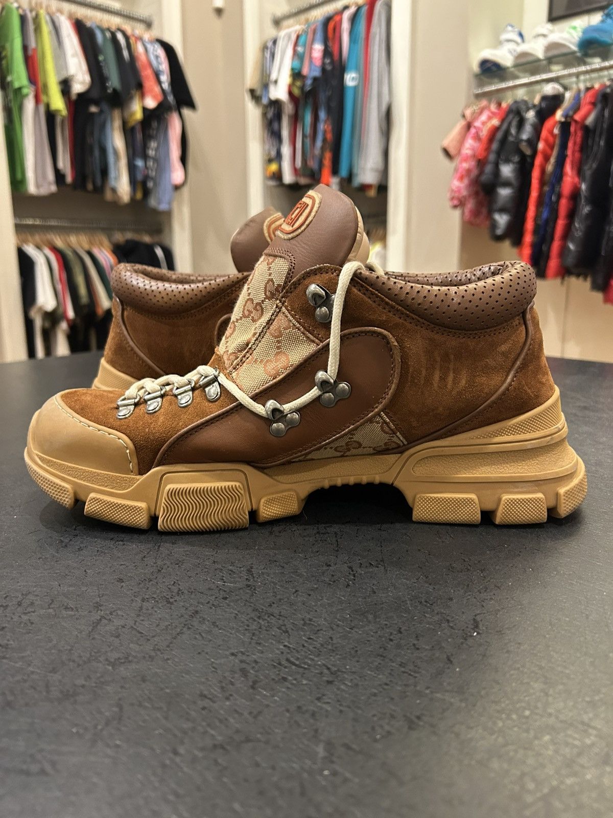 Gucci Gucci Flashtrek Boots Brown Suede Size US 10.5 / EU 43-44 - 4 Thumbnail