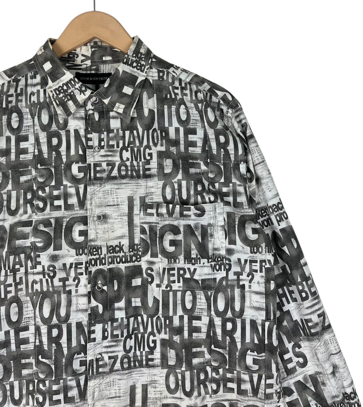 Hysteric Glamour × Japanese Brand Japanese Brand Commontage Poem Alloverprint Button Up Size US L / EU 52-54 / 3 - 6 Thumbnail