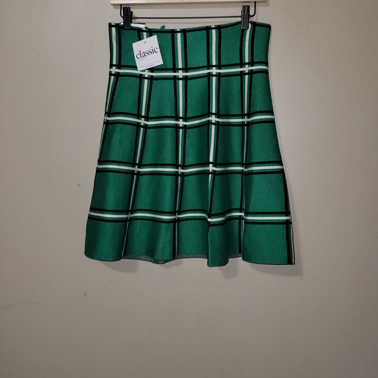 & Other Stories Classic Concepts Los Angeles Green Plaid Skirt Size L Size 32" / US 10 / IT 46 - 6 Thumbnail