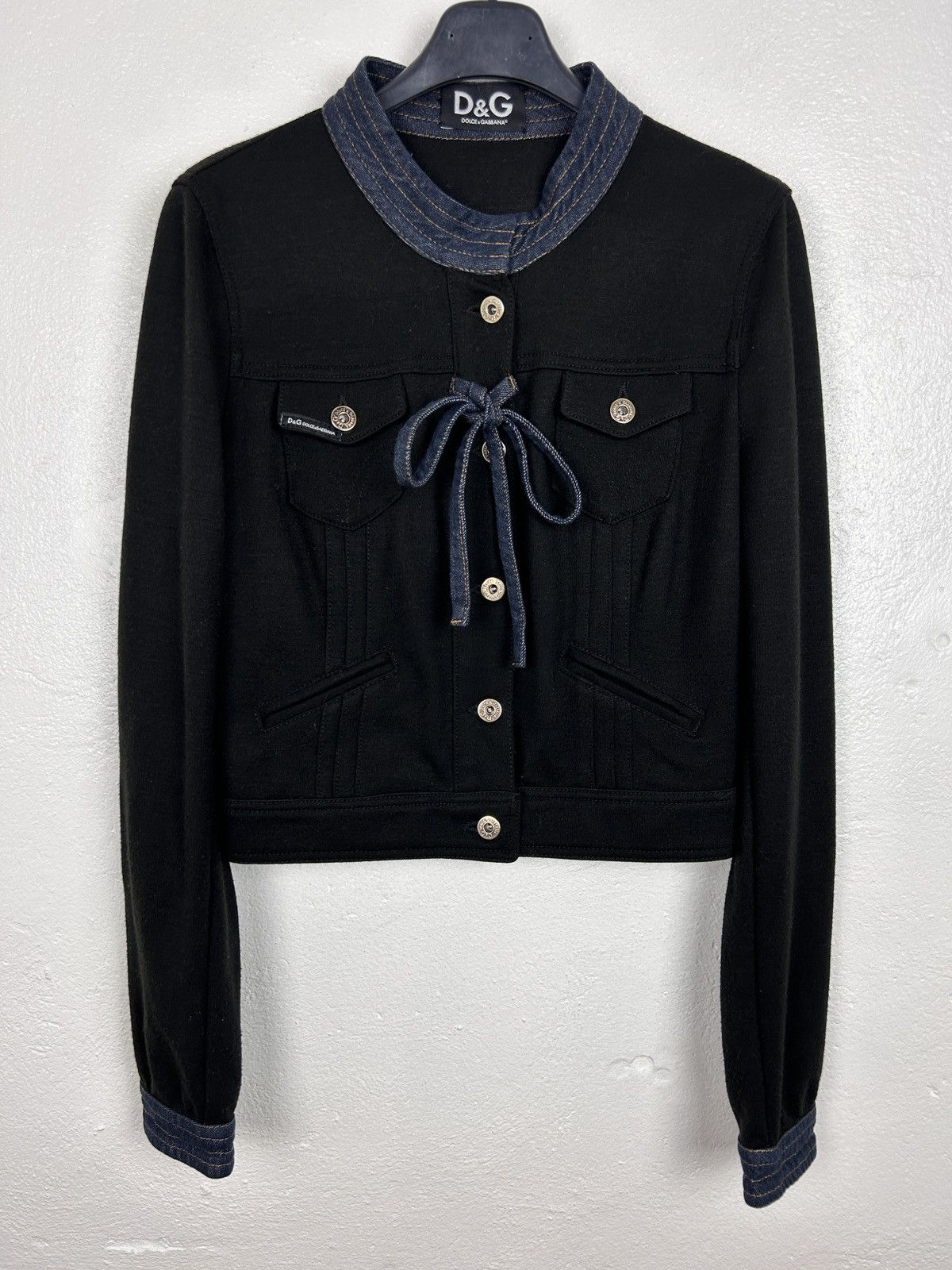 Dolce & Gabbana Vintage Dolce & Gabbana D&G Wool Blazer In Black Size M / US 6-8 / IT 42-44 - 1 Thumbnail