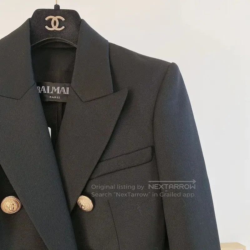 Balmain Balmain Black Fabric Women's Jacket in Size XS . Size XS / US 0-2 / IT 36-38 - 5 Thumbnail