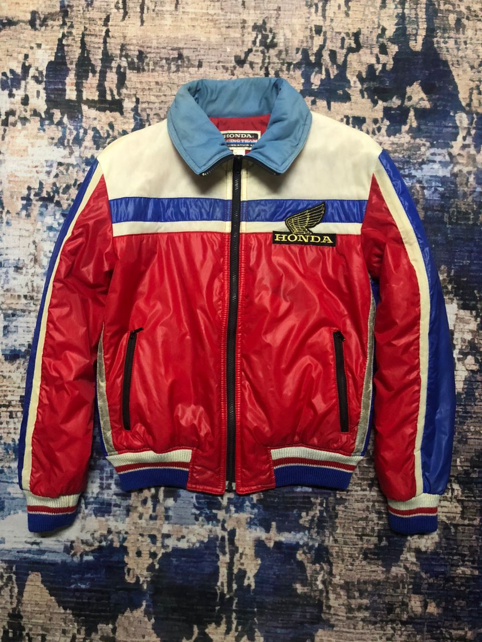 Honda Vintage 90s Honda Racing Team Puffer Jacket Size US M / EU 48-50 / 2 - 2 Thumbnail