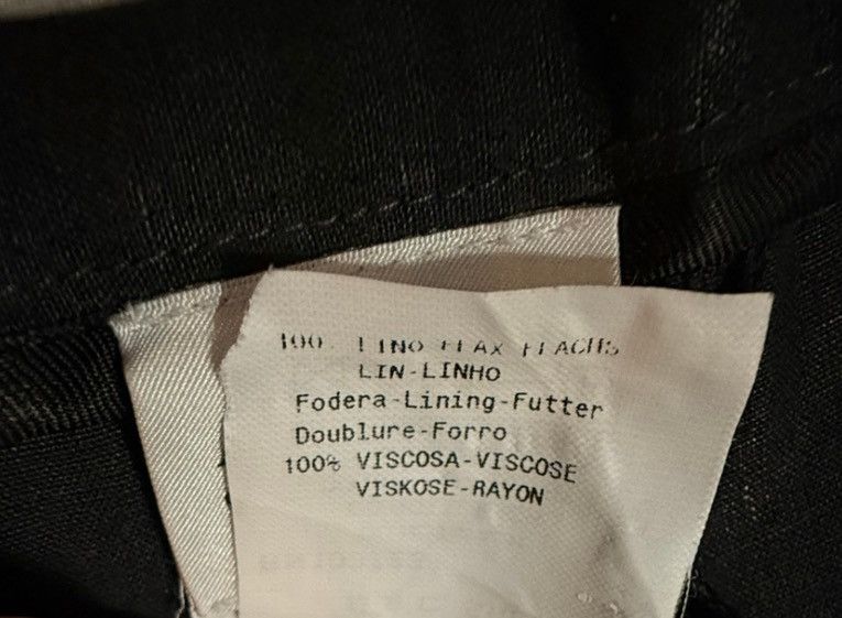 Armani Collezioni Armani Collezioni Black Linen Wide-Leg Trousers - Size 16 Size 38" / US 16 / IT 52 - 7 Thumbnail