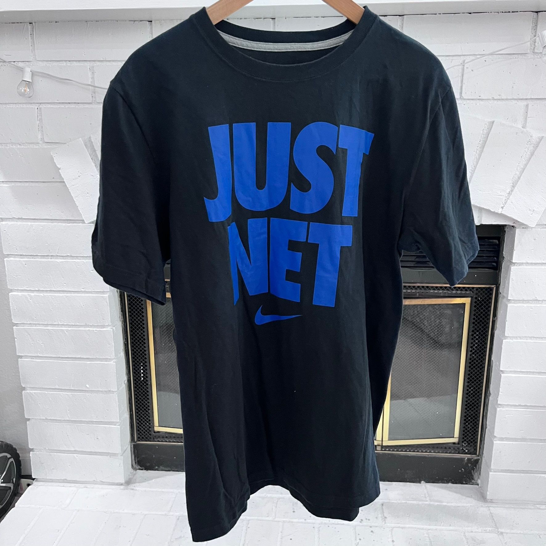Nike Just Net Blue Printed Logo Nike Short Sleeve Tshirt Size US M / EU 48-50 / 2 - 1 Thumbnail