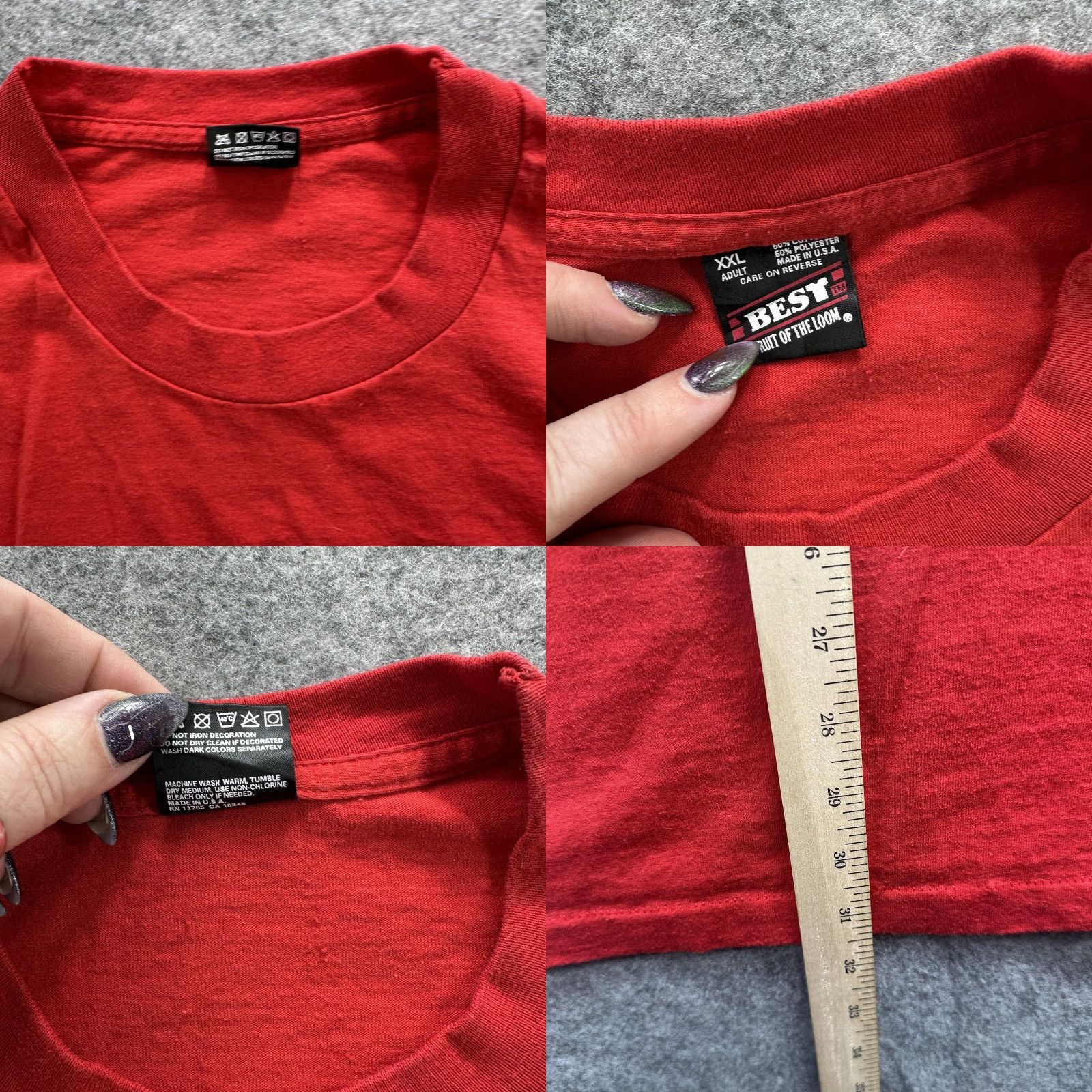 Fruit Of The Loom VINTAGE Fruit of the Loom Byzantine Bazaar Shirt Mens 2XL Red Graphic Print 90s USA Mens T-Shirt Crew Neck Short Sleeve Size US XXL / EU 58 / 5 - 8 Thumbnail