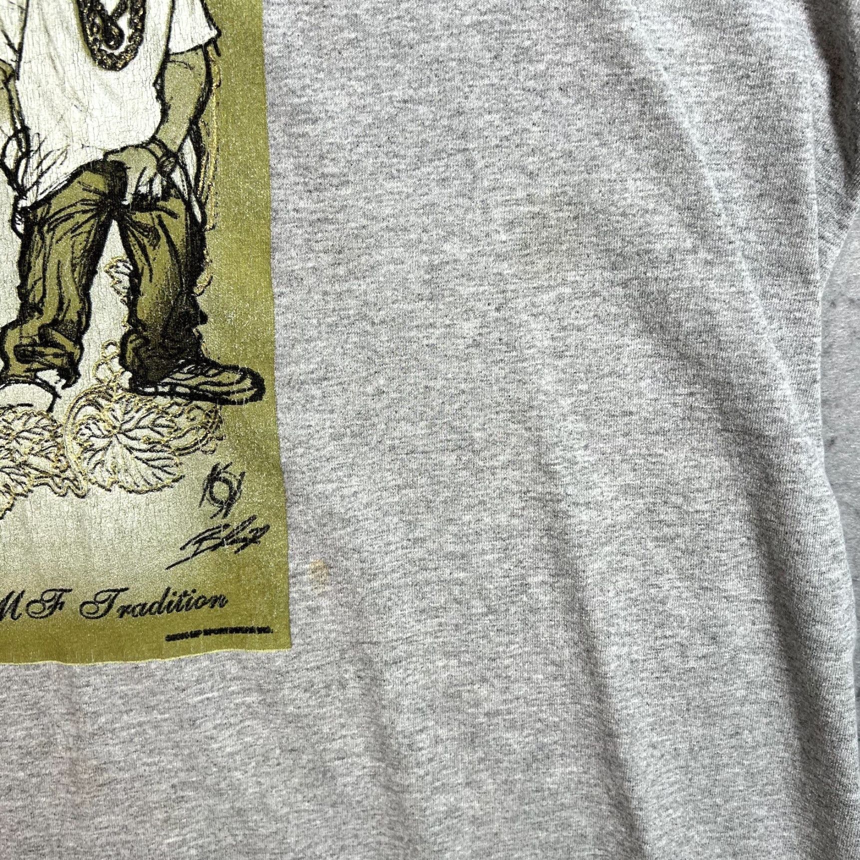 Vintage VINTAGE Give Me Face T Shirt Gray 3XL Mens Adult Y2K Keepin It Gangsta Graphic Tee Style 2000s Shirt Mens Size US XXL / EU 58 / 5 - 6 Thumbnail