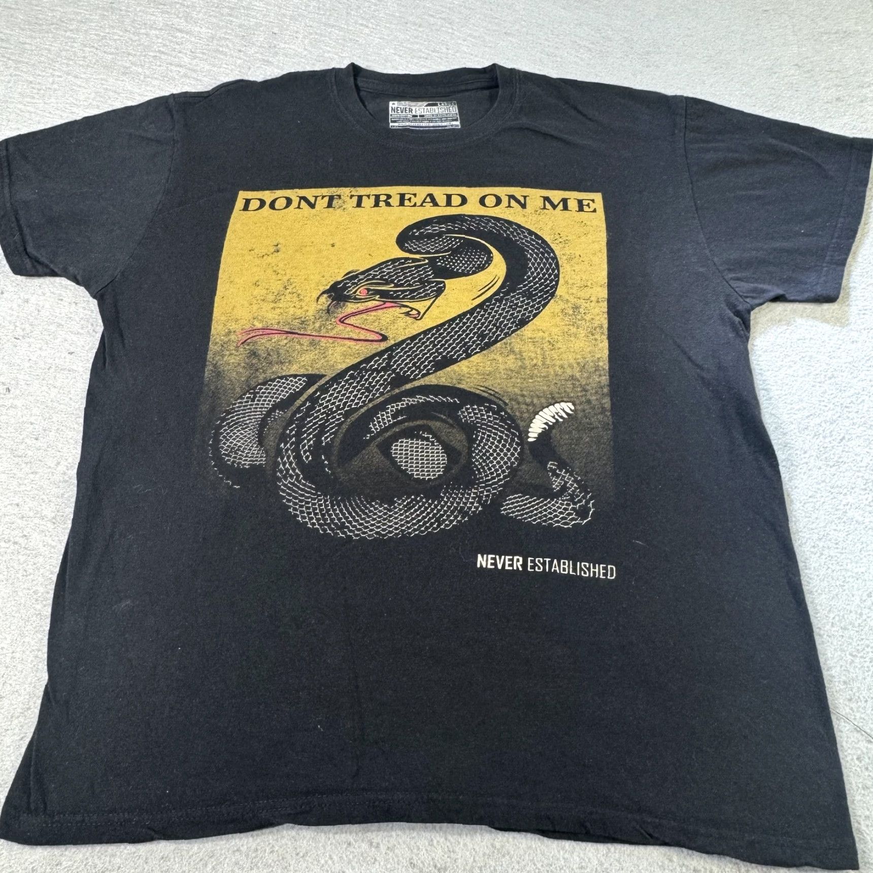 Vintage Never Established Shirt Mens Large Dont Tread On Me Snake Graphic Tee Patriotic Size US L / EU 52-54 / 3 - 2 Thumbnail
