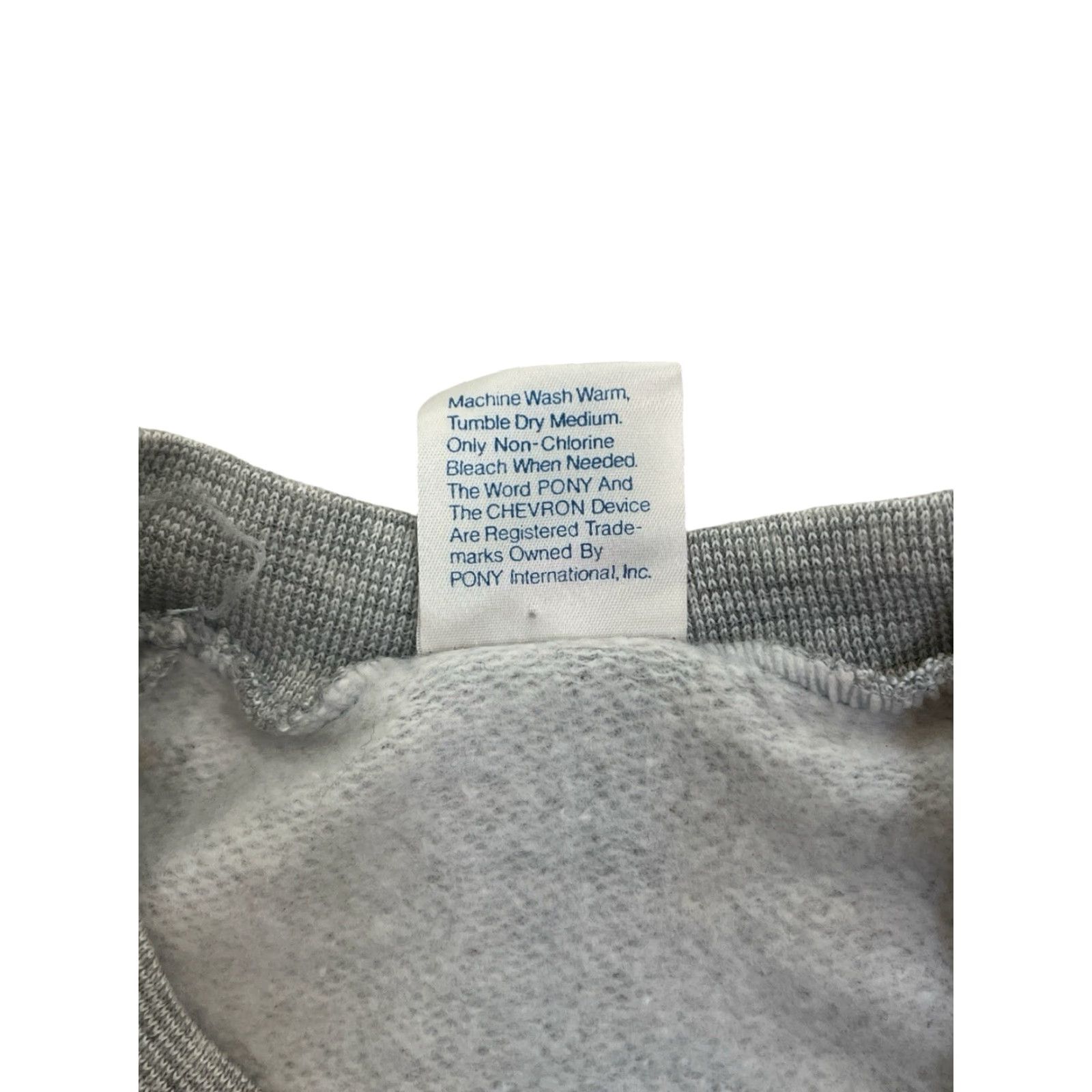 PONY VINTAGE PONY Sweatshirt Mens Crew Neck Gray 80s Deadstock NWT Made in USA Pullover Cotton Blend 50/50 23” Long 20” Across 21.5” Shoulder to Hem Mens Size US M / EU 48-50 / 2 - 6 Thumbnail