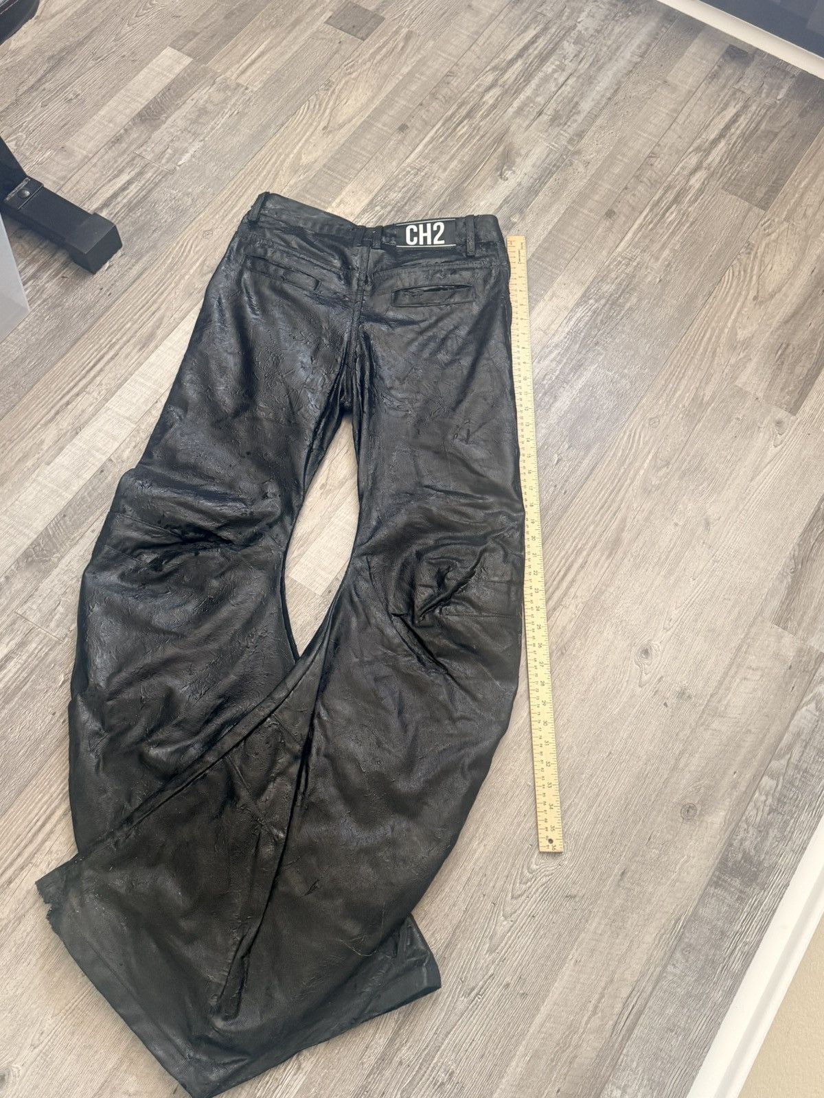 Other CH2 Flexing So Hard Black Waxed Flare Jeans Size US 29 - 6 Thumbnail